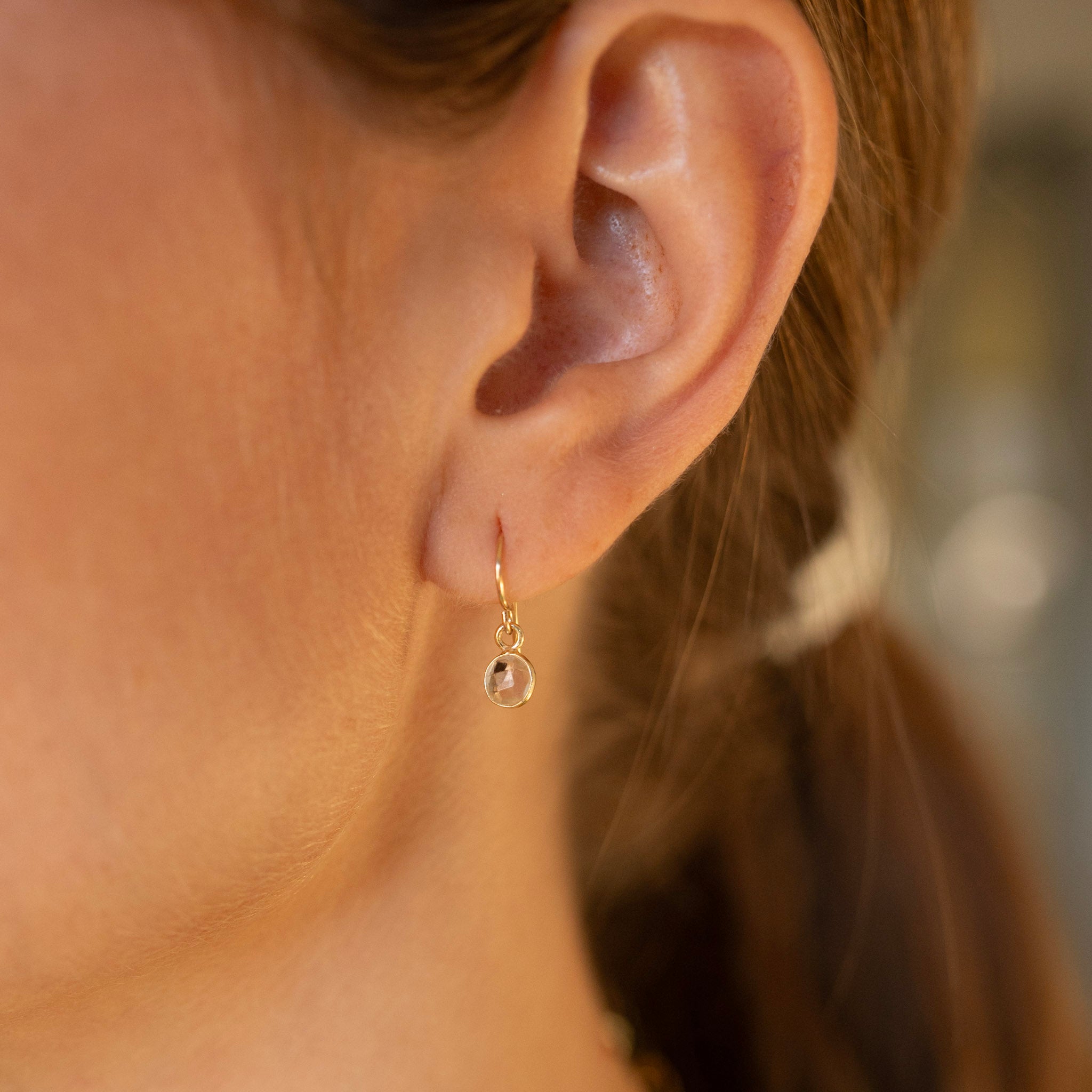 Petite Crystal Quartz Earrings