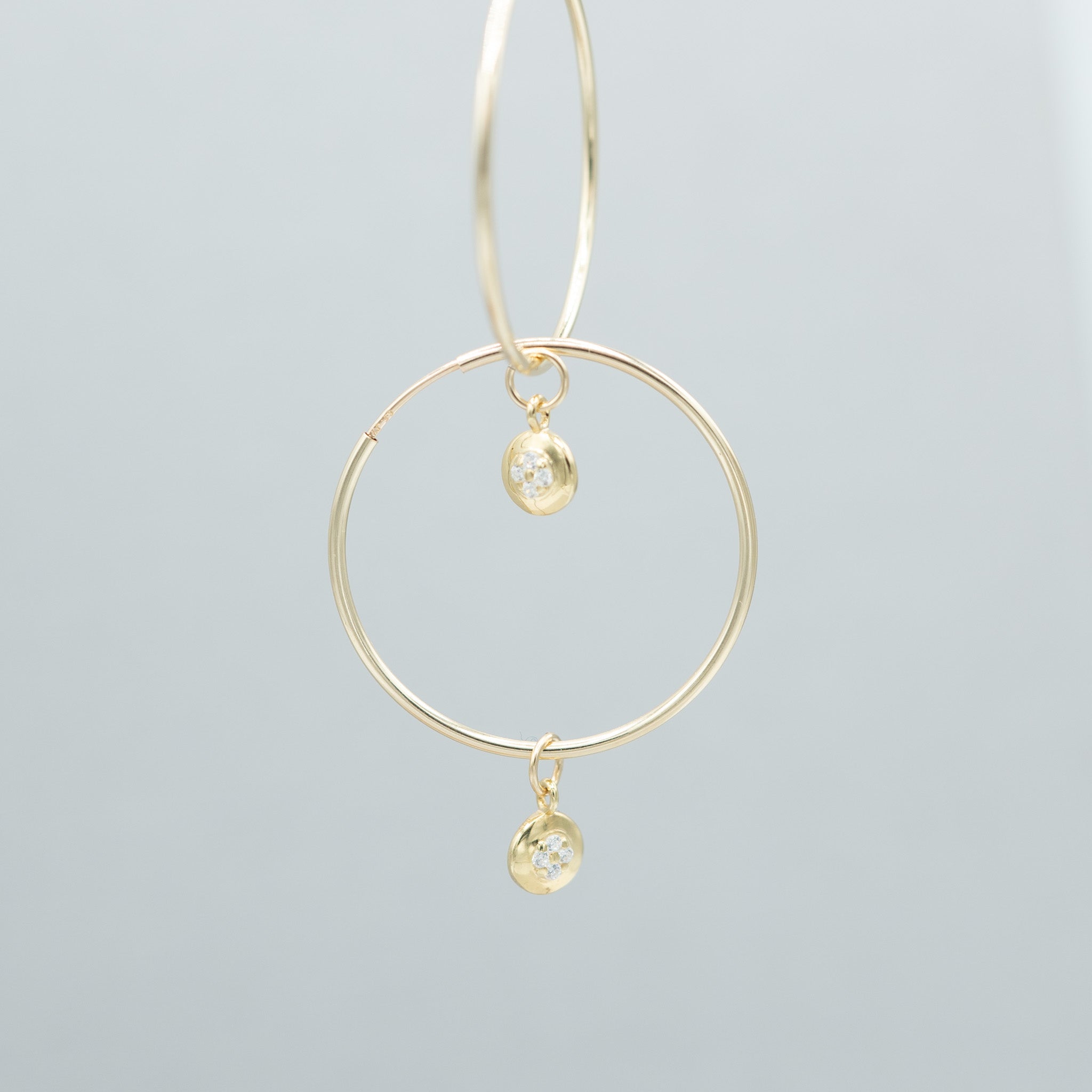 Petite Cubic Zirconia Hoop Drops