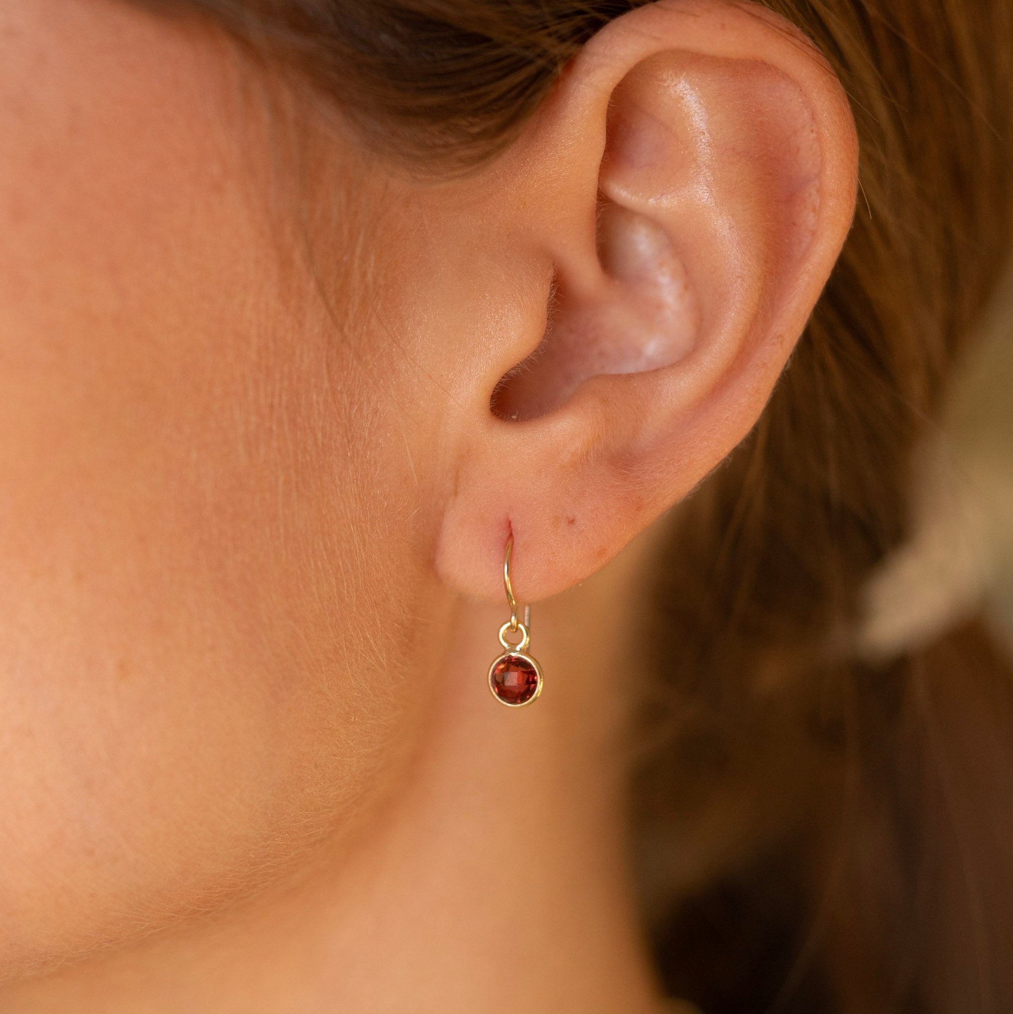 Petite Garnet Earrings