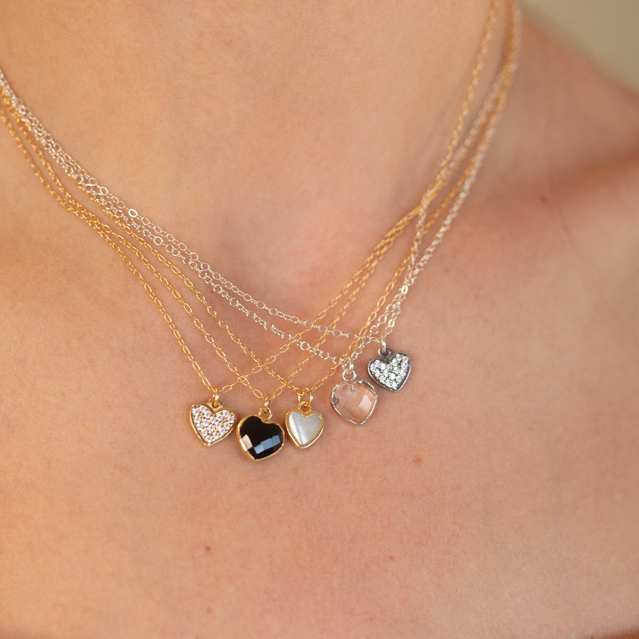 Gemstone Heart Necklace