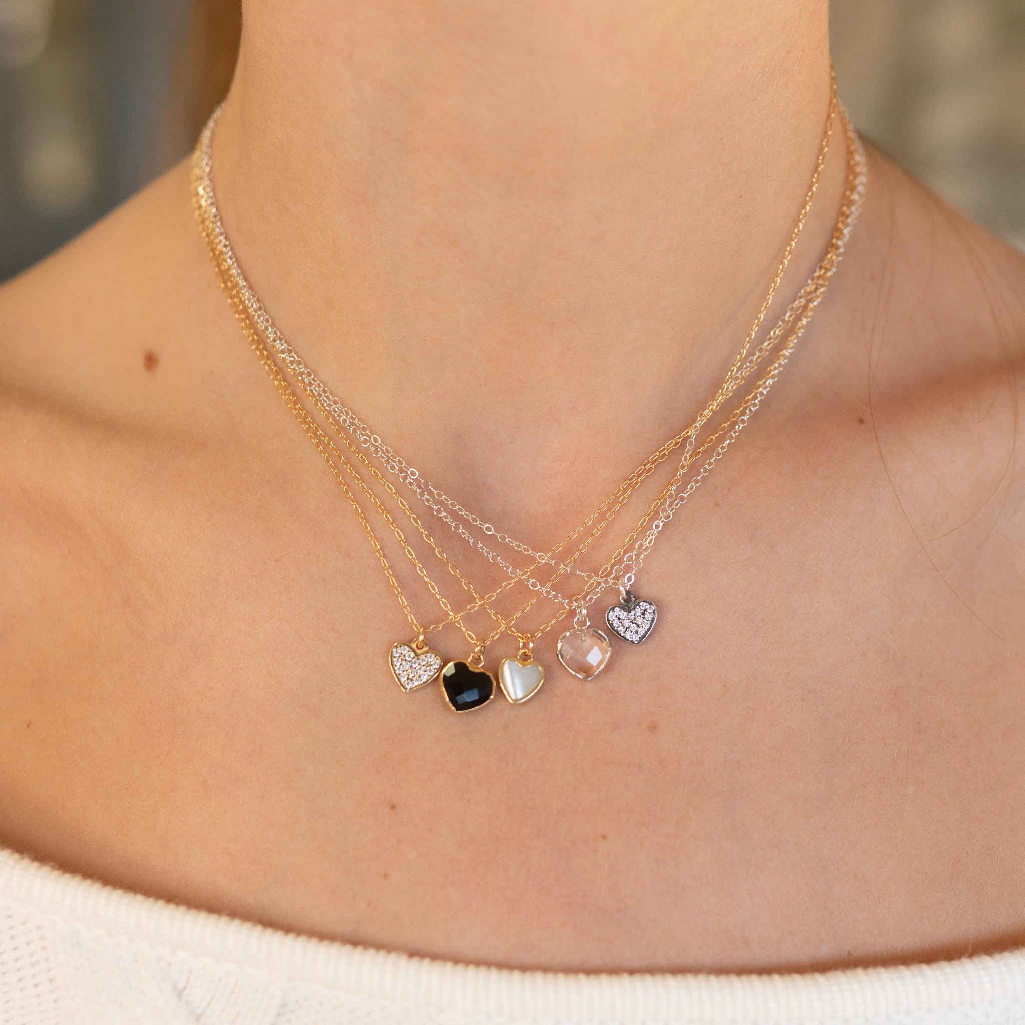 Gemstone Heart Necklace