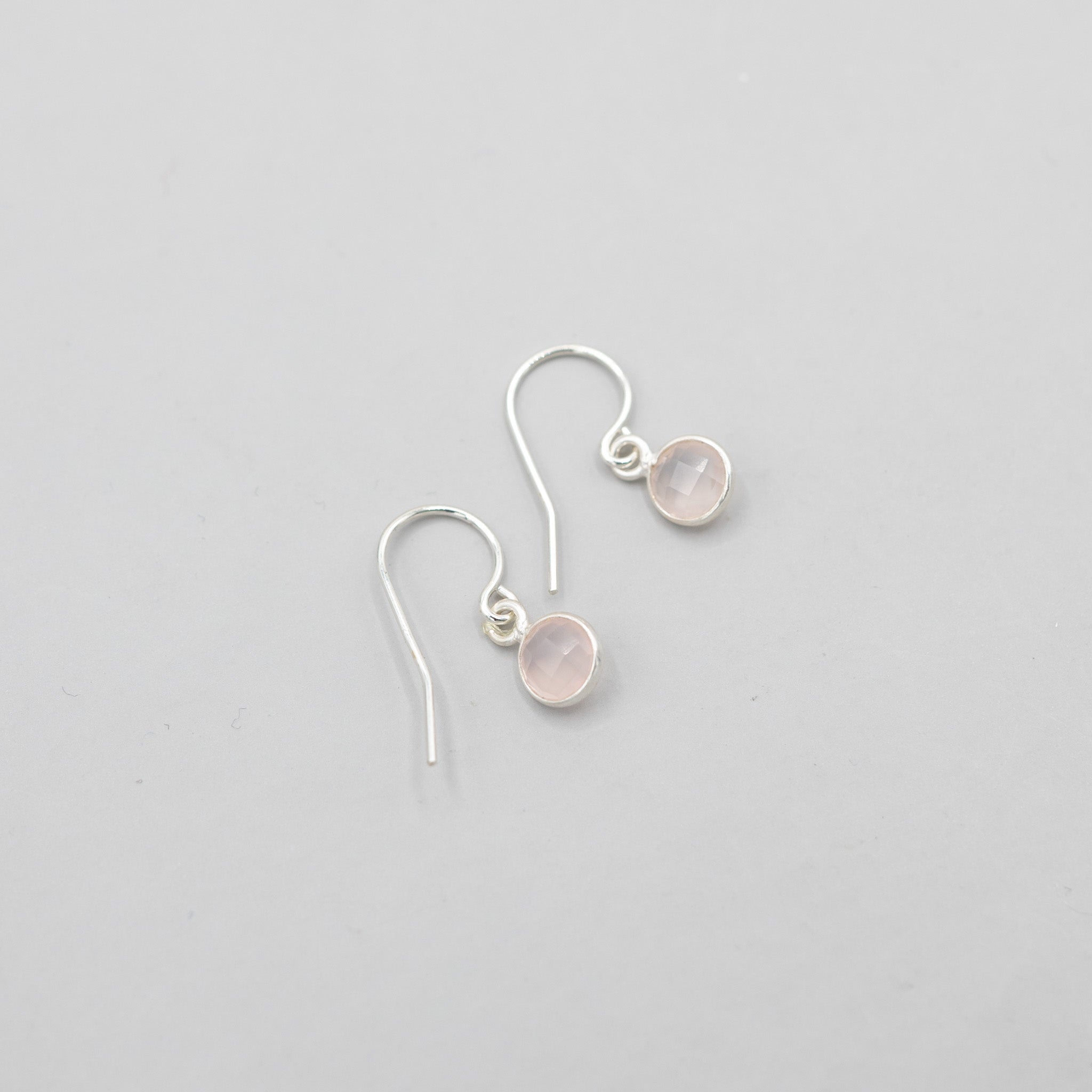 Petite Rose Quartz Earrings - Jewel Ya