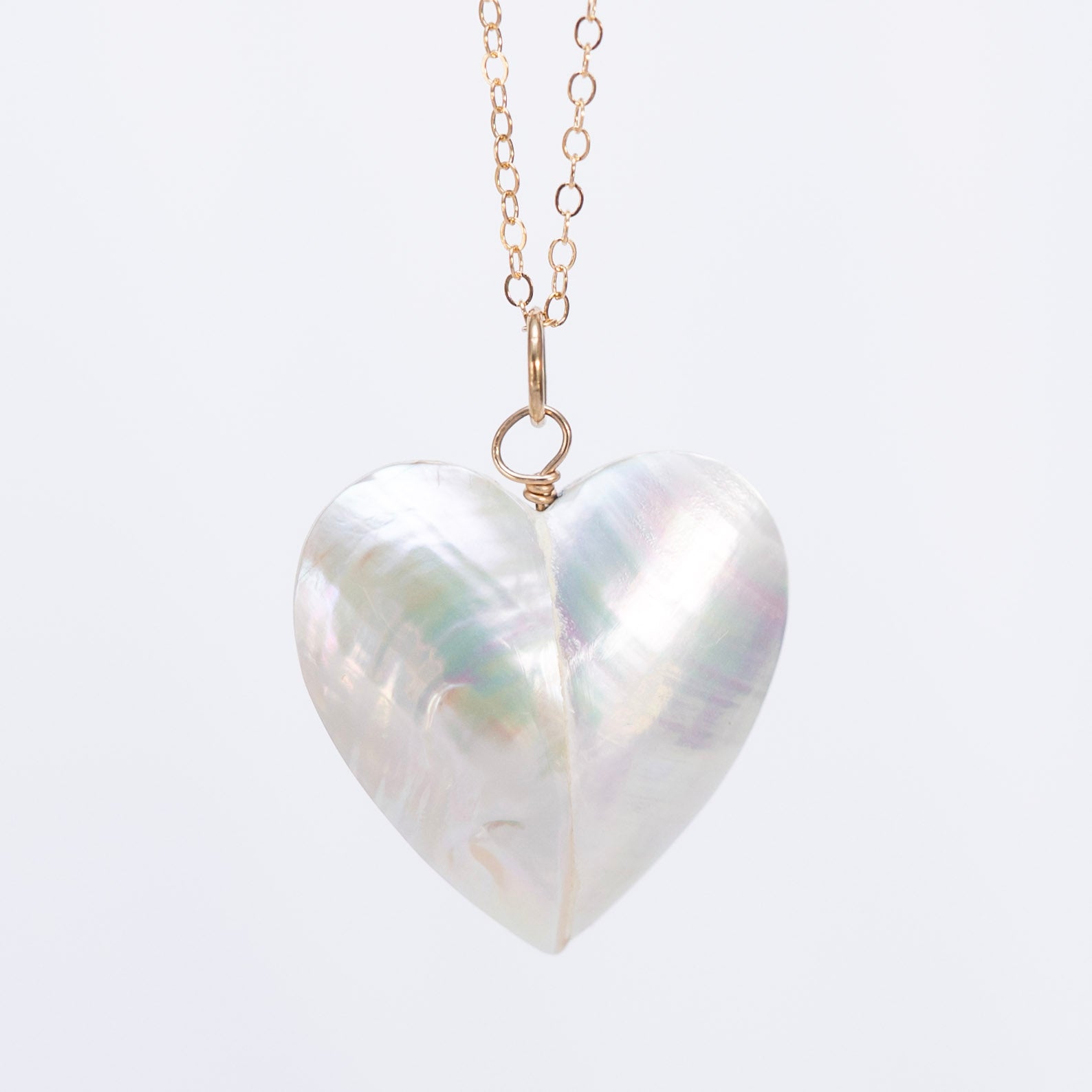 Puffy Heart Shell Pendant