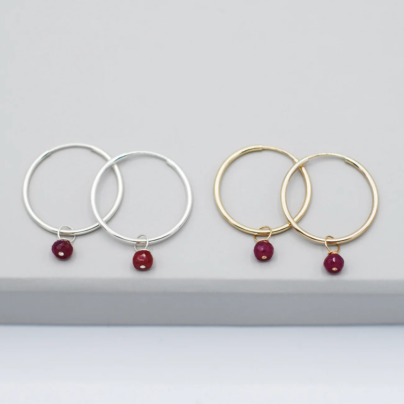 Endless Hoops & Birthstone Drops