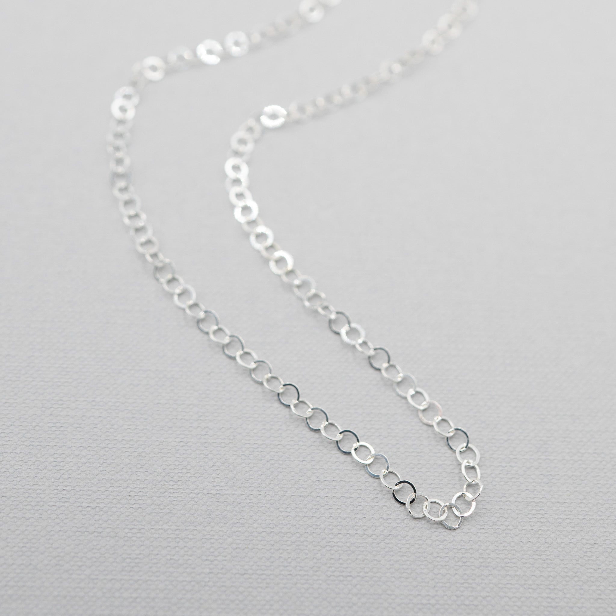 Sterling Silver 3mm Circle Layering Chain