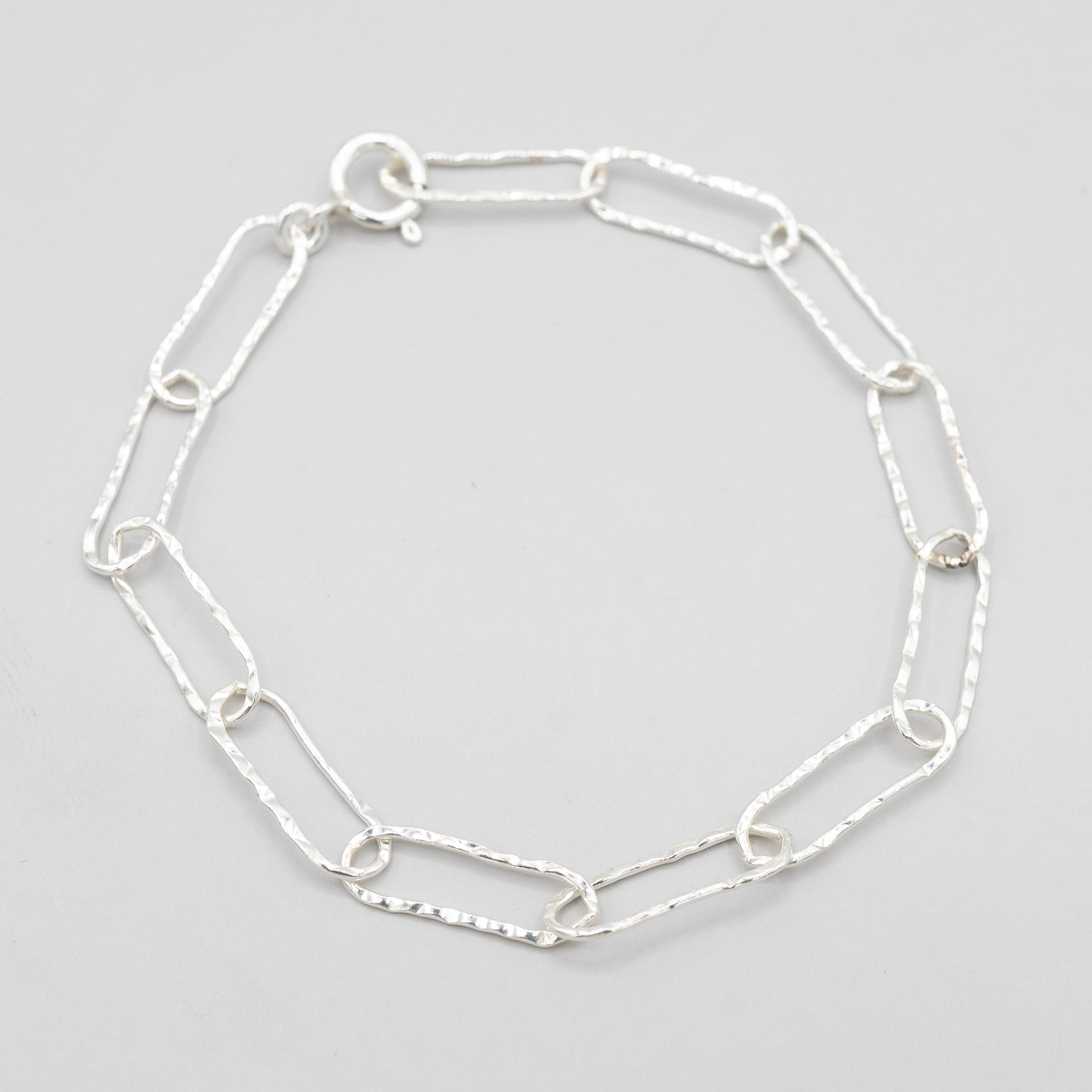 Sterling Silver Extra Large Paper Clip Chain Bracelet