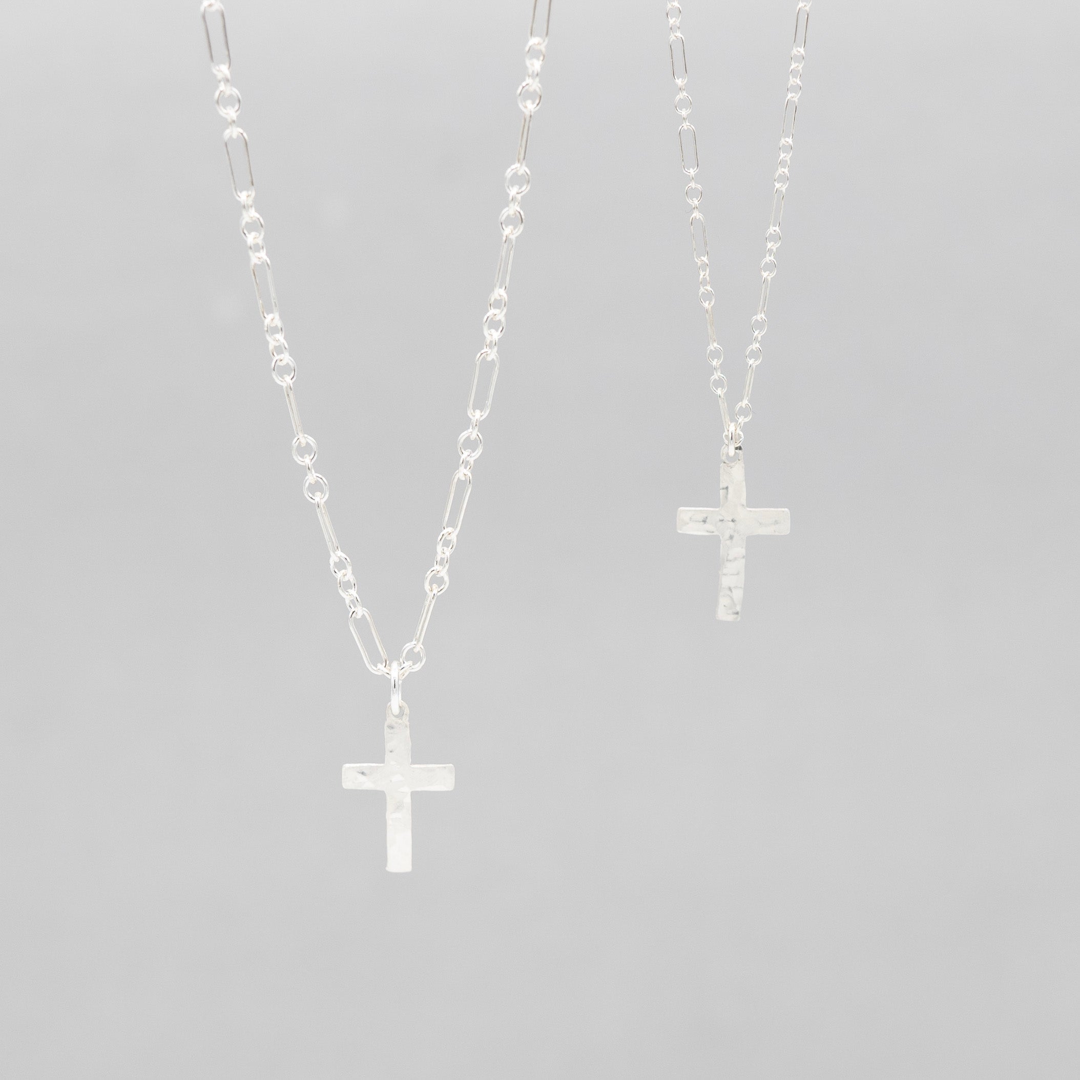 Long & Short Chain Cross Necklace