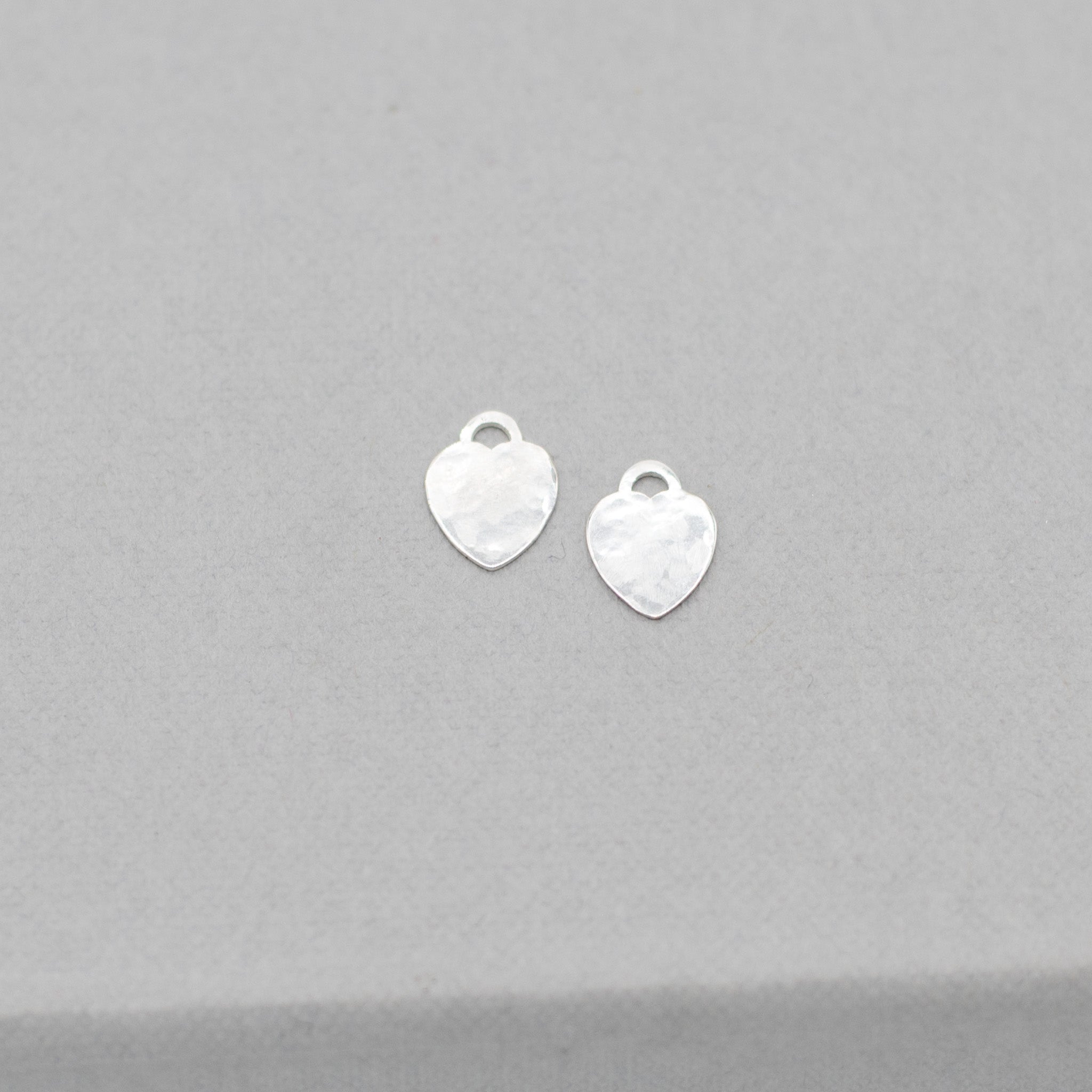 Small Sterling Silver Heart Drops