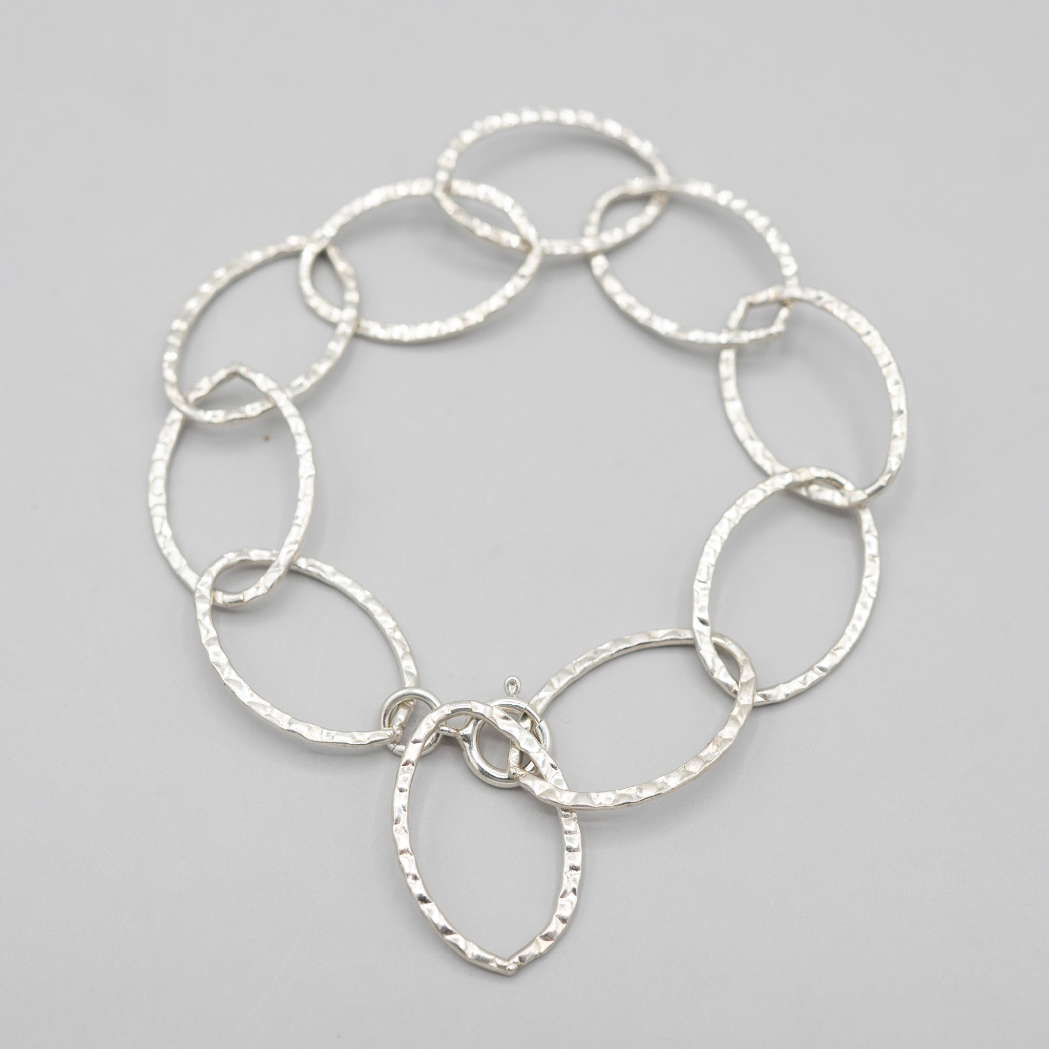 Sterling Silver Heavy Link Chain Bracelet - Jewel Ya