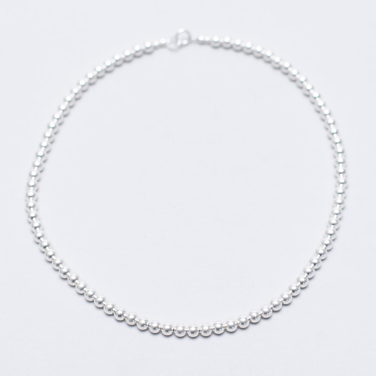 Sterling Silver 5mm Beaded Lux Necklace