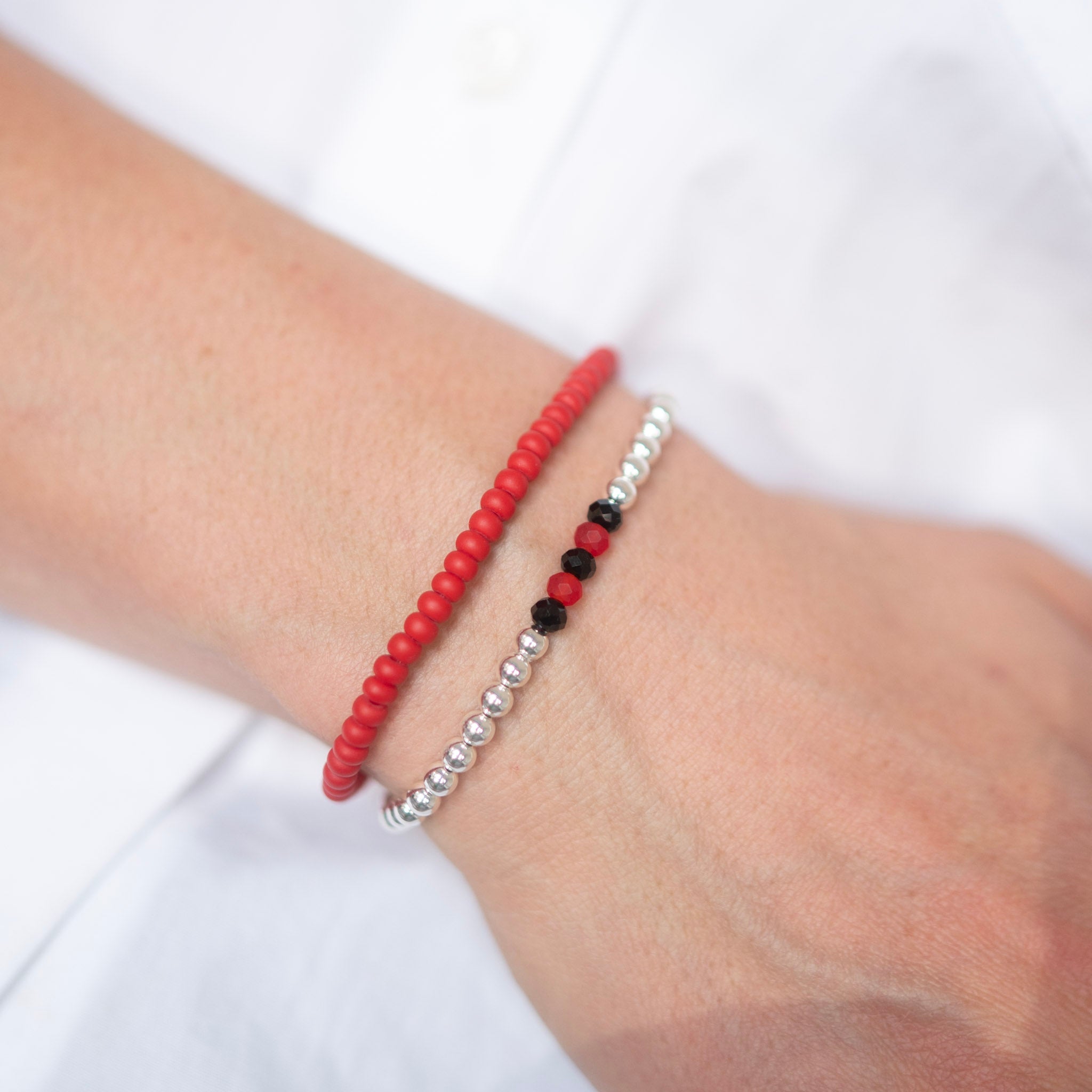 Sterling Silver Game Day Bracelet & Stacker Set