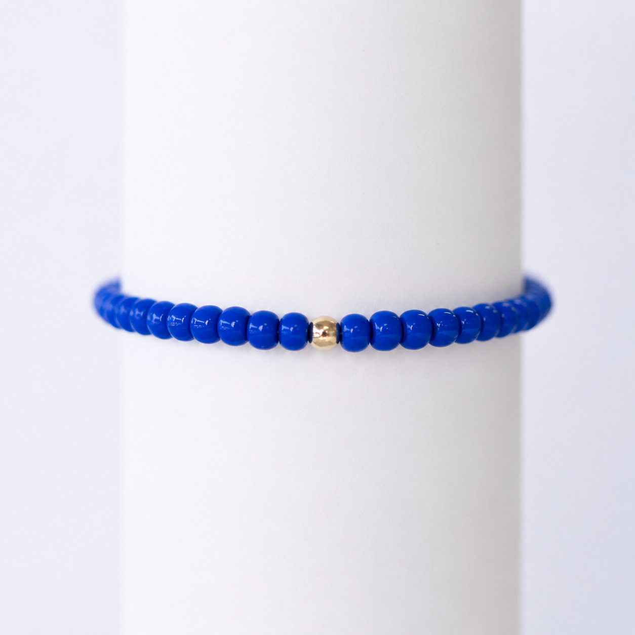 Summer Stacker Royal Blue Seed Bead Bracelet