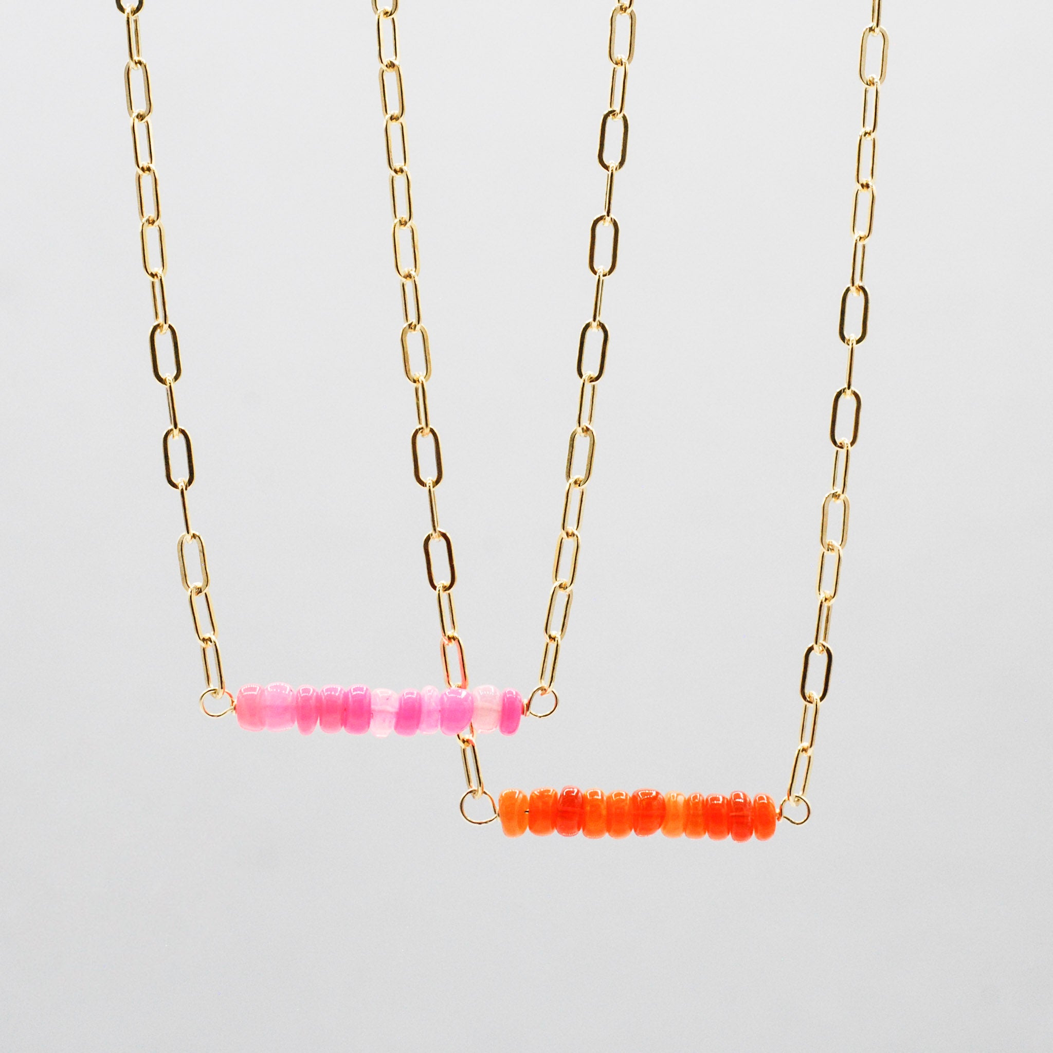 Sun-Kissed Tangerine or Bubble Gum Pink Ethiopian Opal Necklace - Jewel Ya