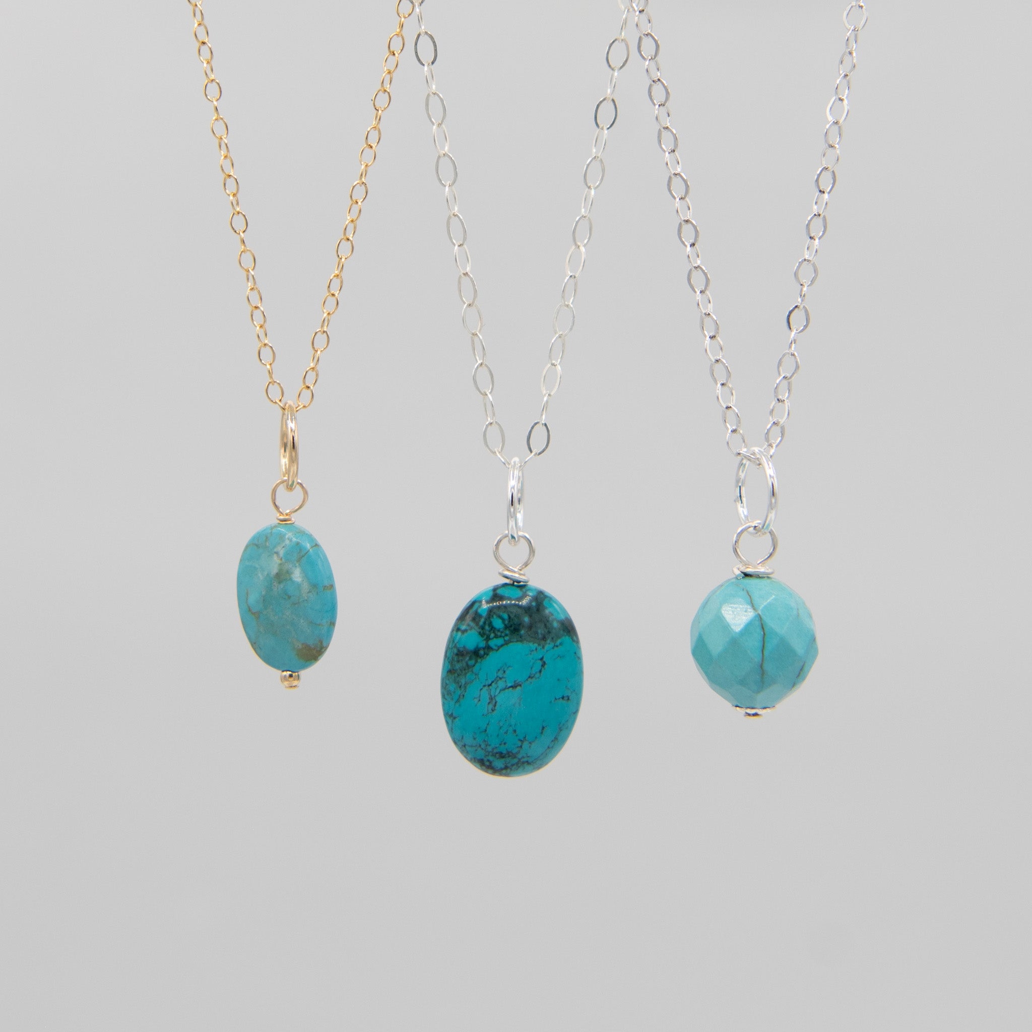 Turquoise Oval Pendant - Jewel Ya