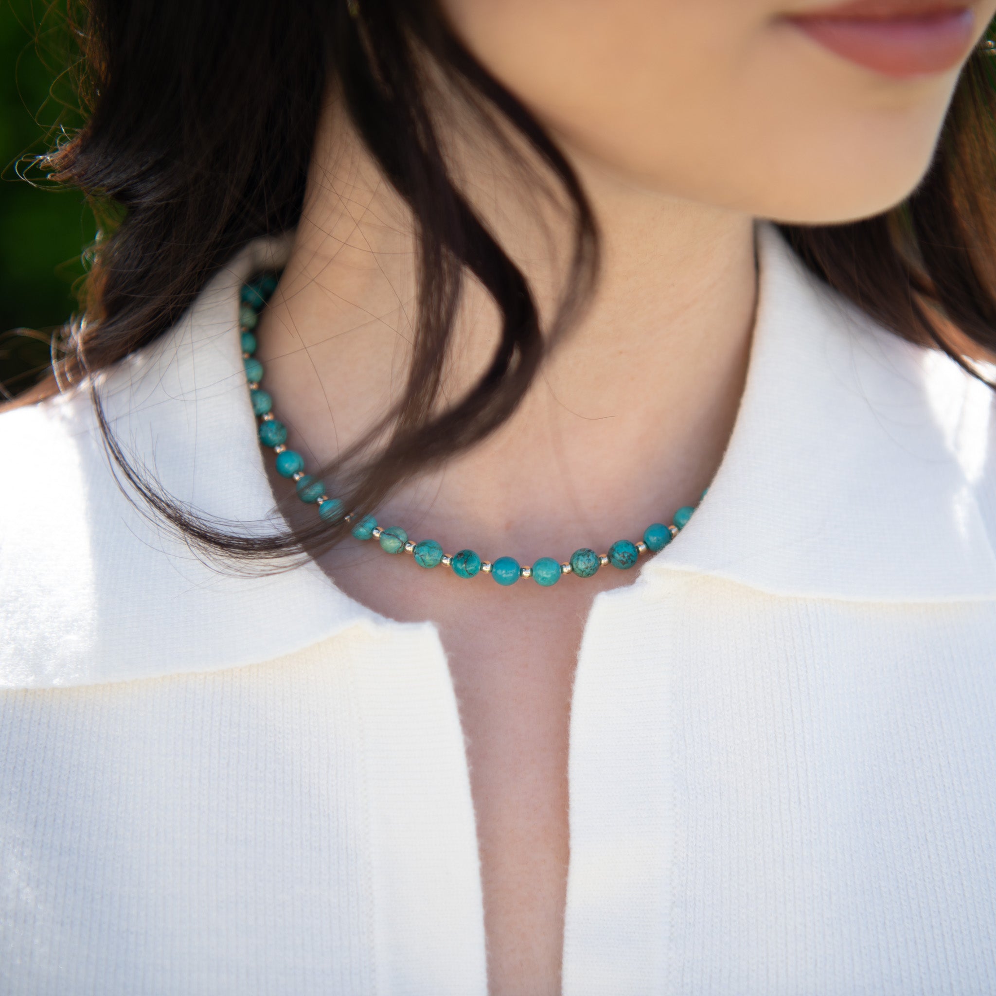 Turquoise & Beaded Lux Necklace
