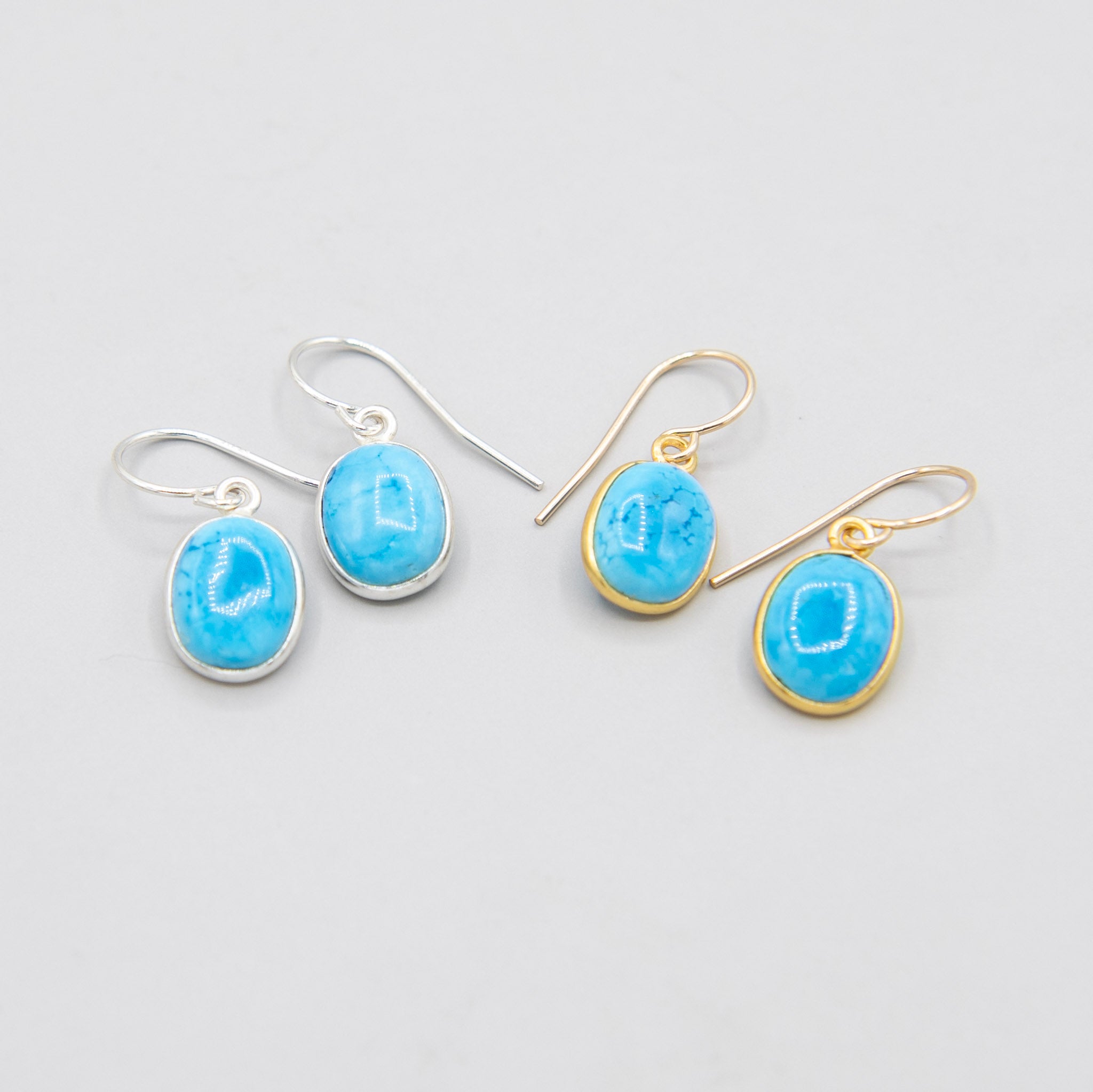 Turquoise Bezel Set Earrings