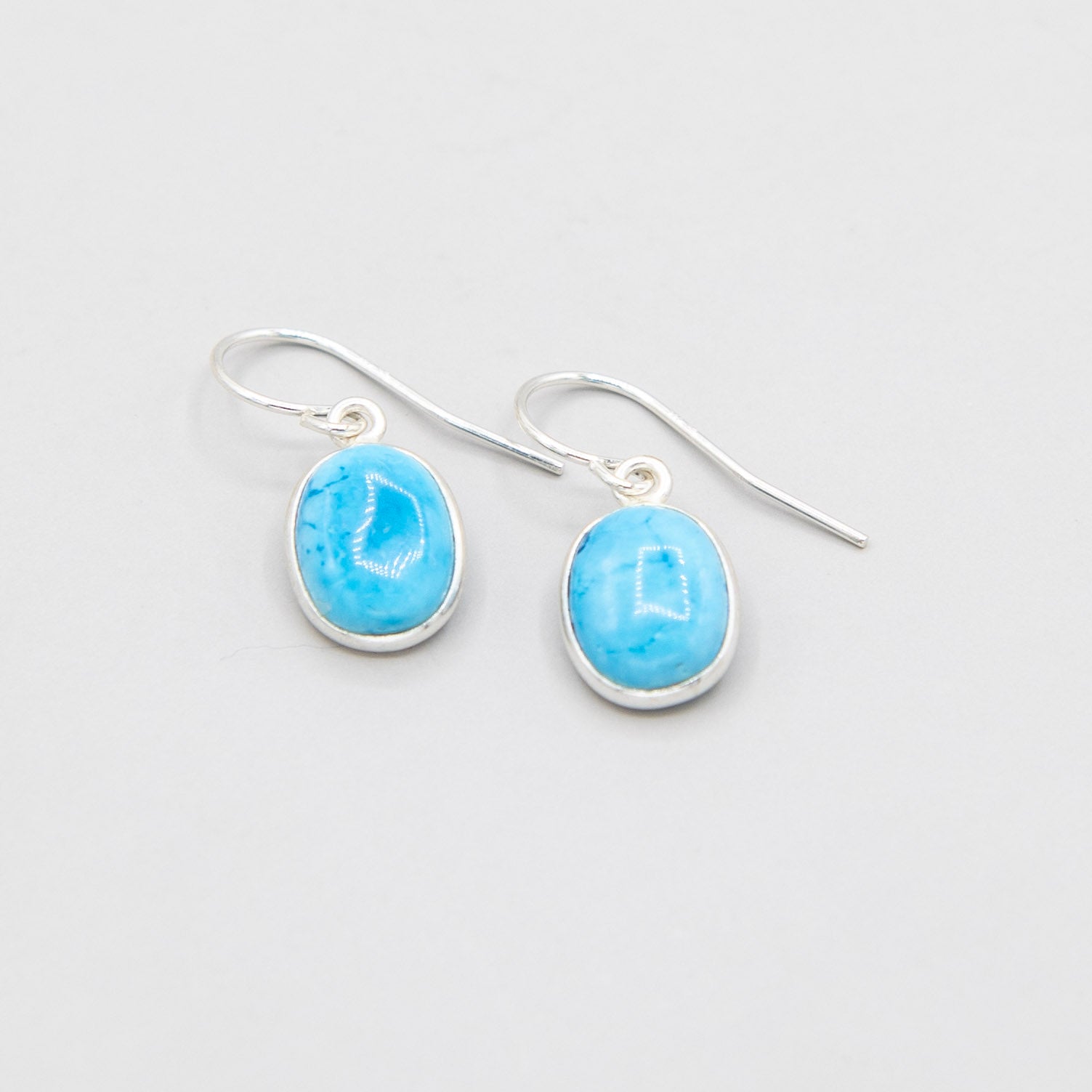 Turquoise Bezel Set Earrings