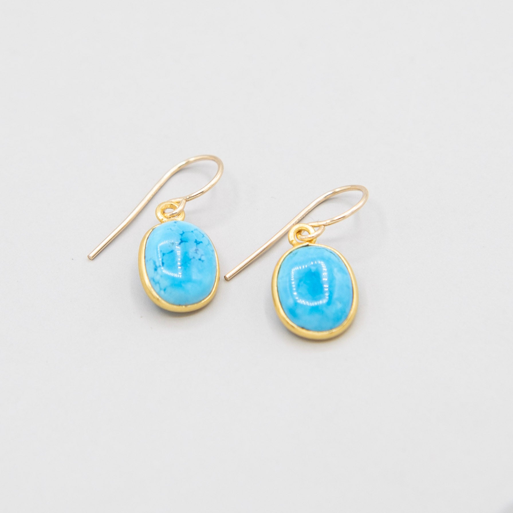 Turquoise Bezel Set Earrings