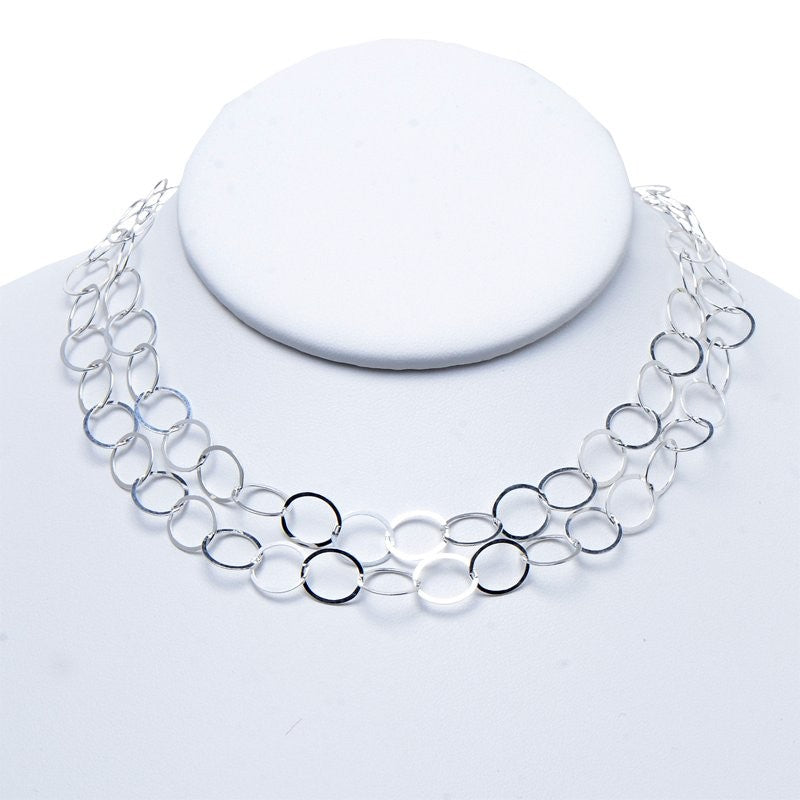 Sterling Silver 10mm Circle Layering Chain