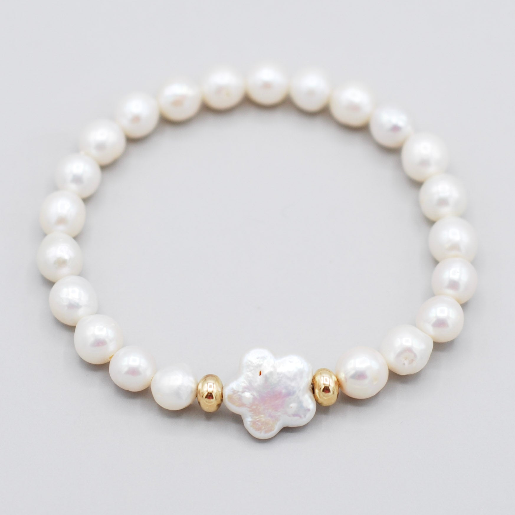 Freshwater Pearl Flower Bracelet - Jewel Ya