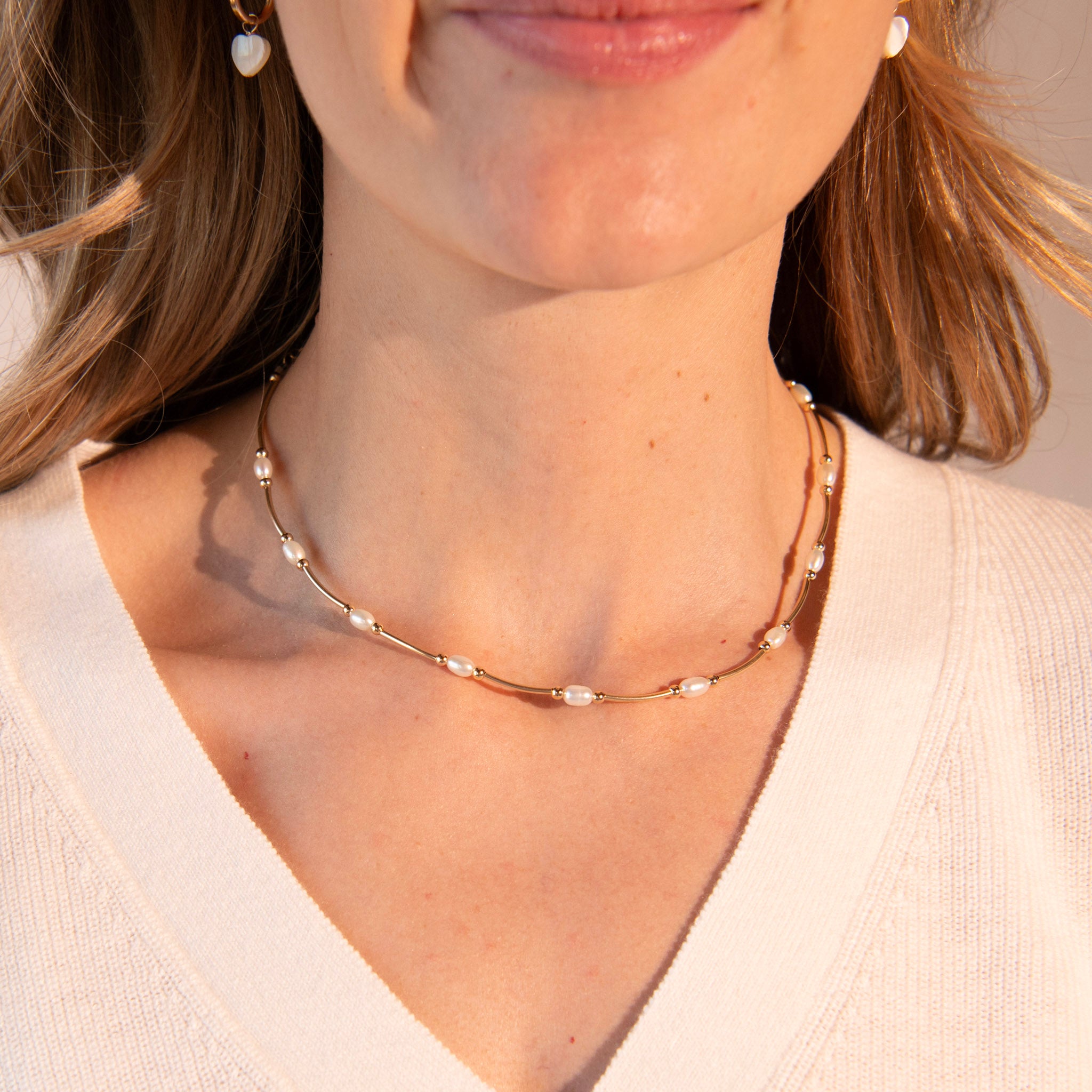 Freshwater Pearl Tube Necklace