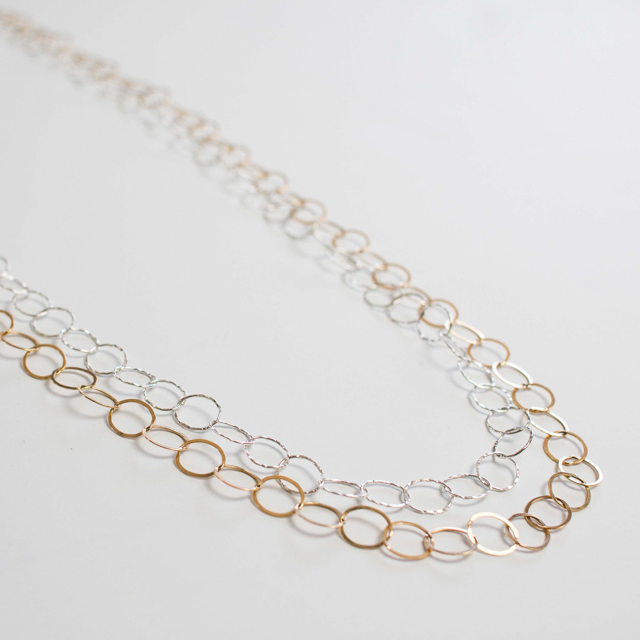 14k Gold Filled 10mm Circle Layering Chain