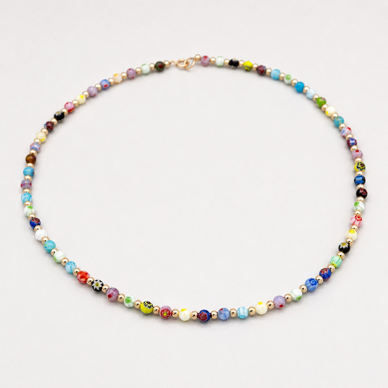 Petite Millefiori Beaded Lux Necklace