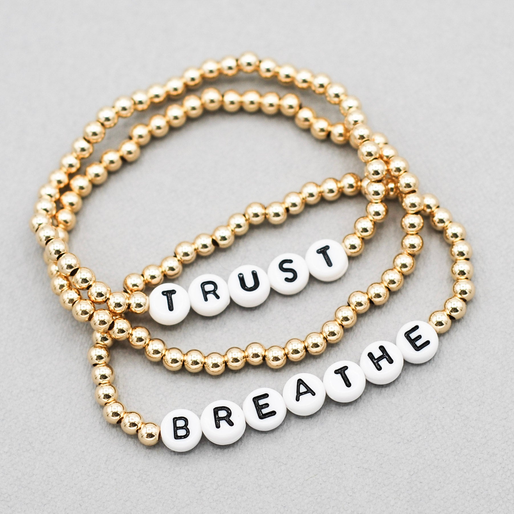 Intention 'Trust' 4mm 14k Gold filled Bracelet