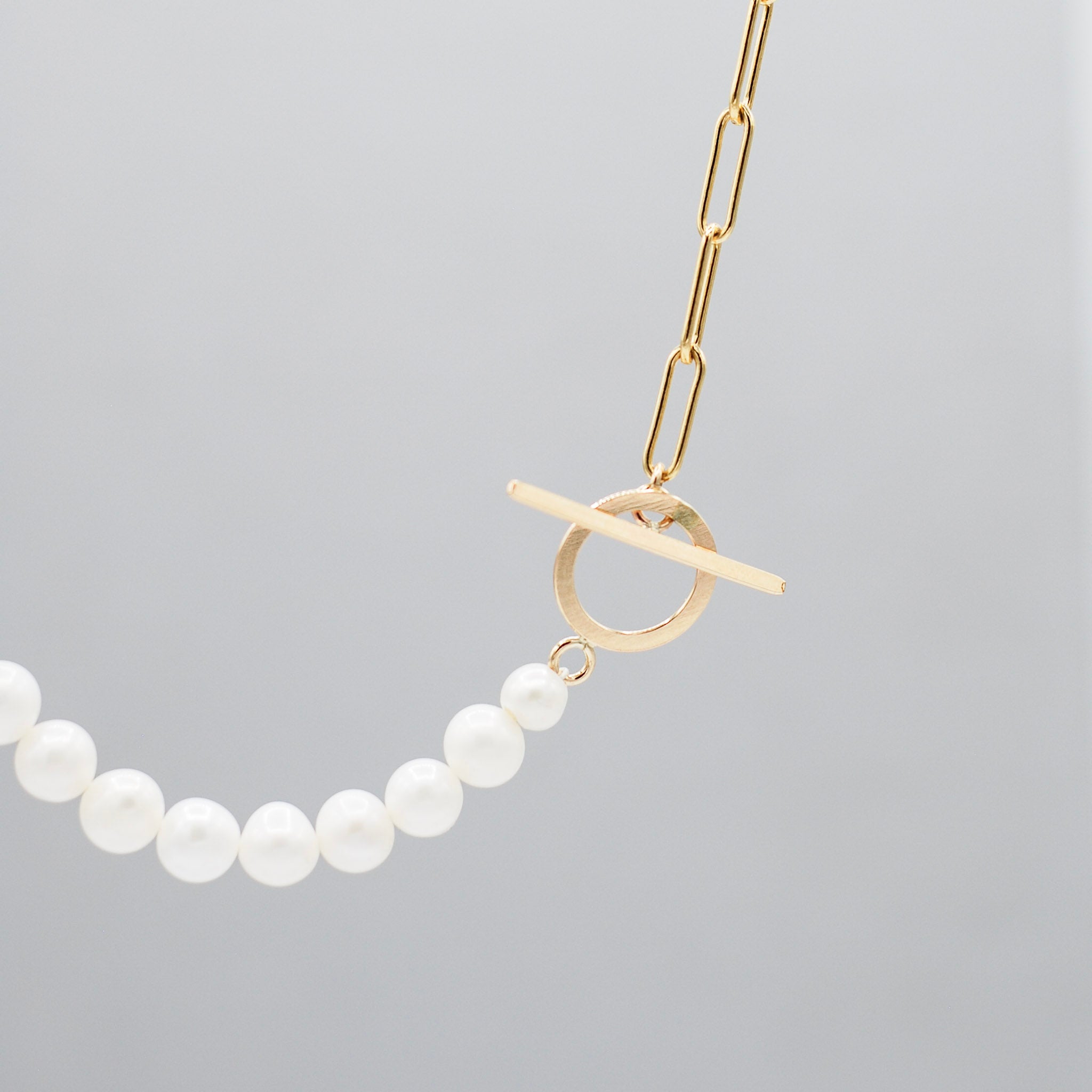 Freshwater Pearl Toggle & 14k Gold Filled Necklace