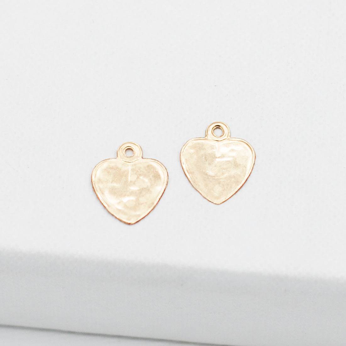 Small 14k Gold Filled Heart Hoop Drops - Jewel Ya