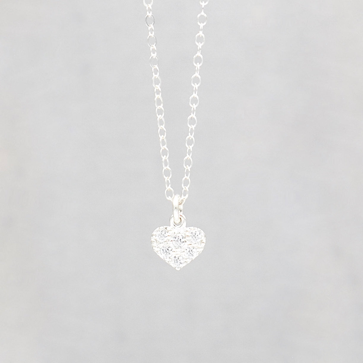 Cubic Zirconia Heart Necklace - Jewel Ya