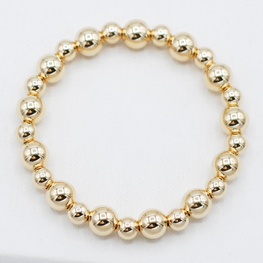 6mm & 8mm 14k Gold Filled Bracelet