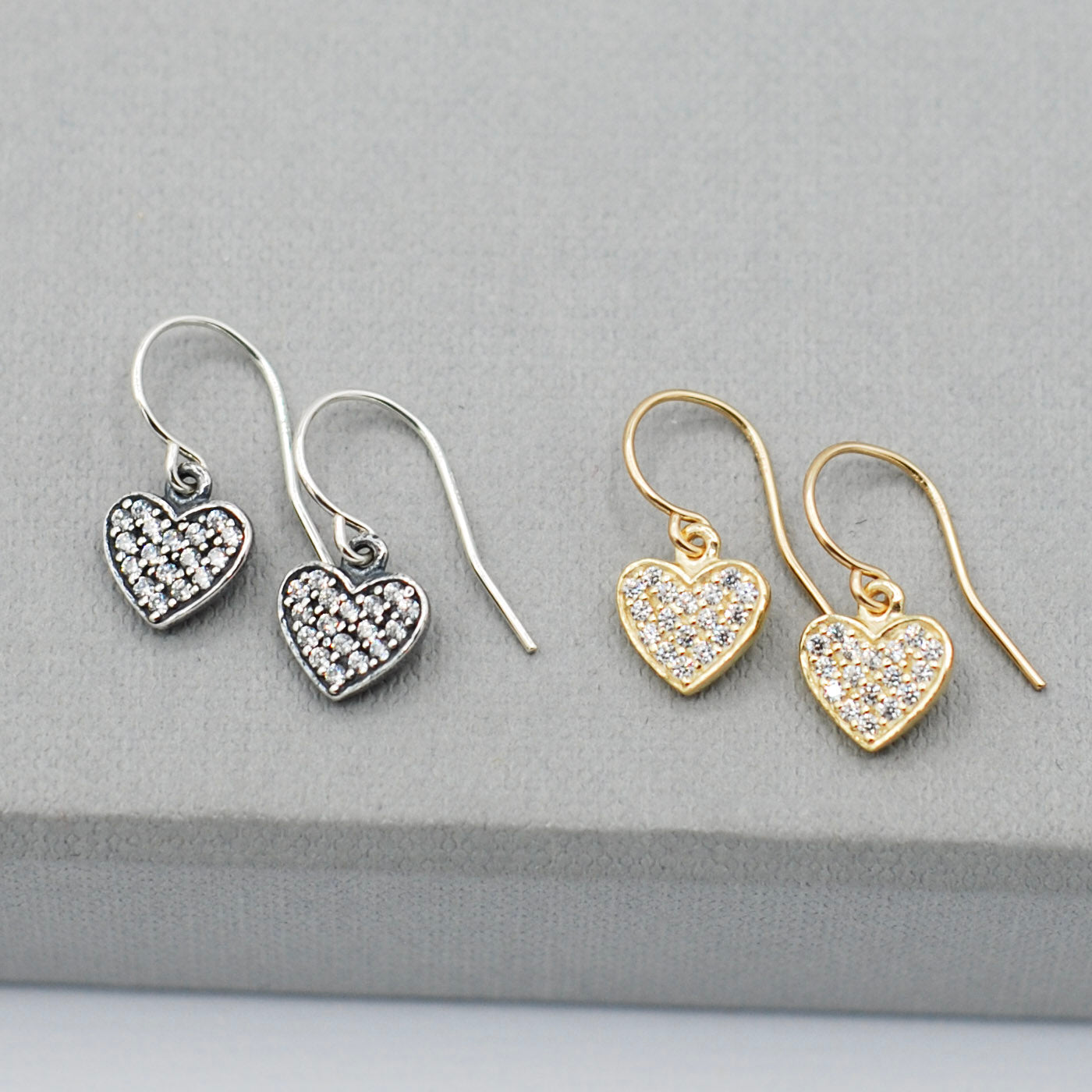 Cubic zirconia heart on sale earrings