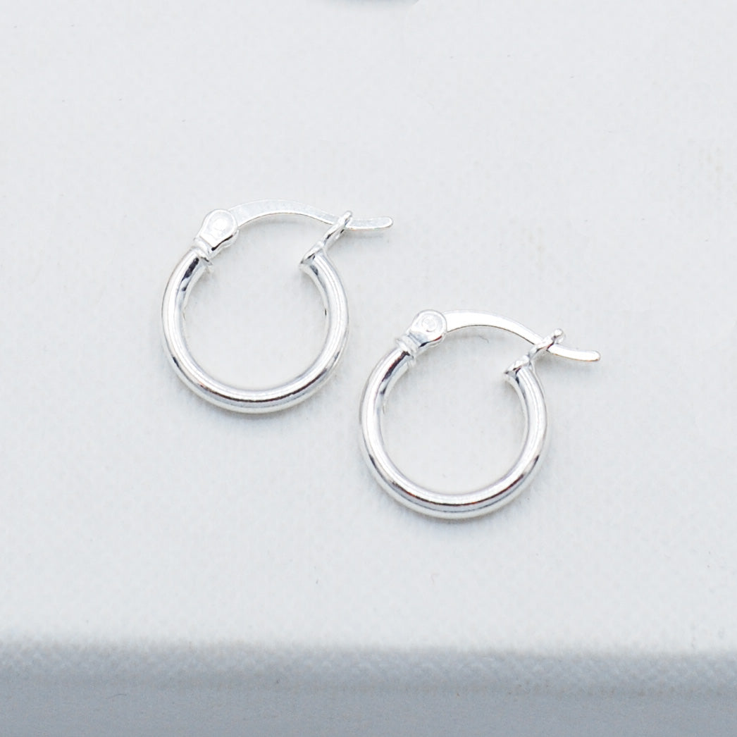 Small Sterling Silver Tube Hoops
