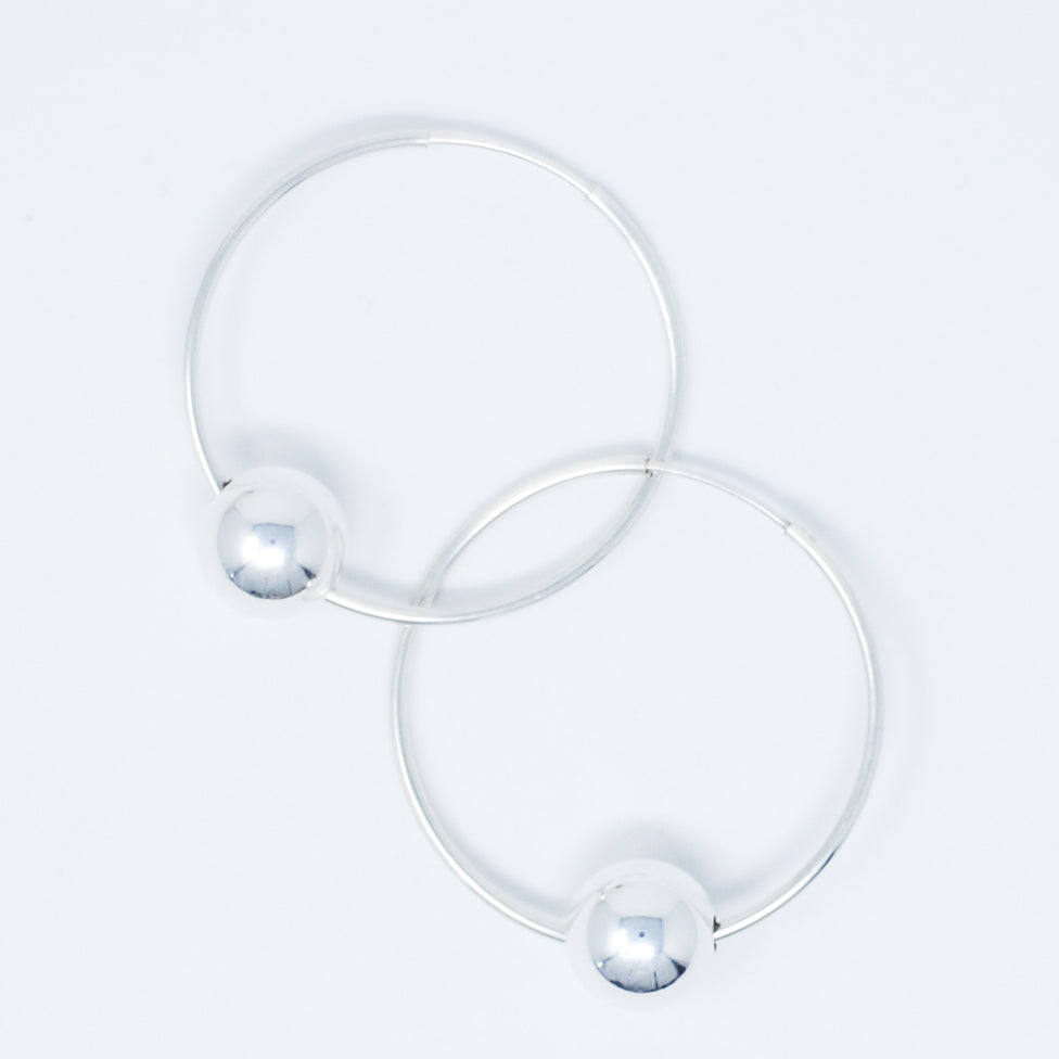 Hoops & Sterling Silver Ball Drops