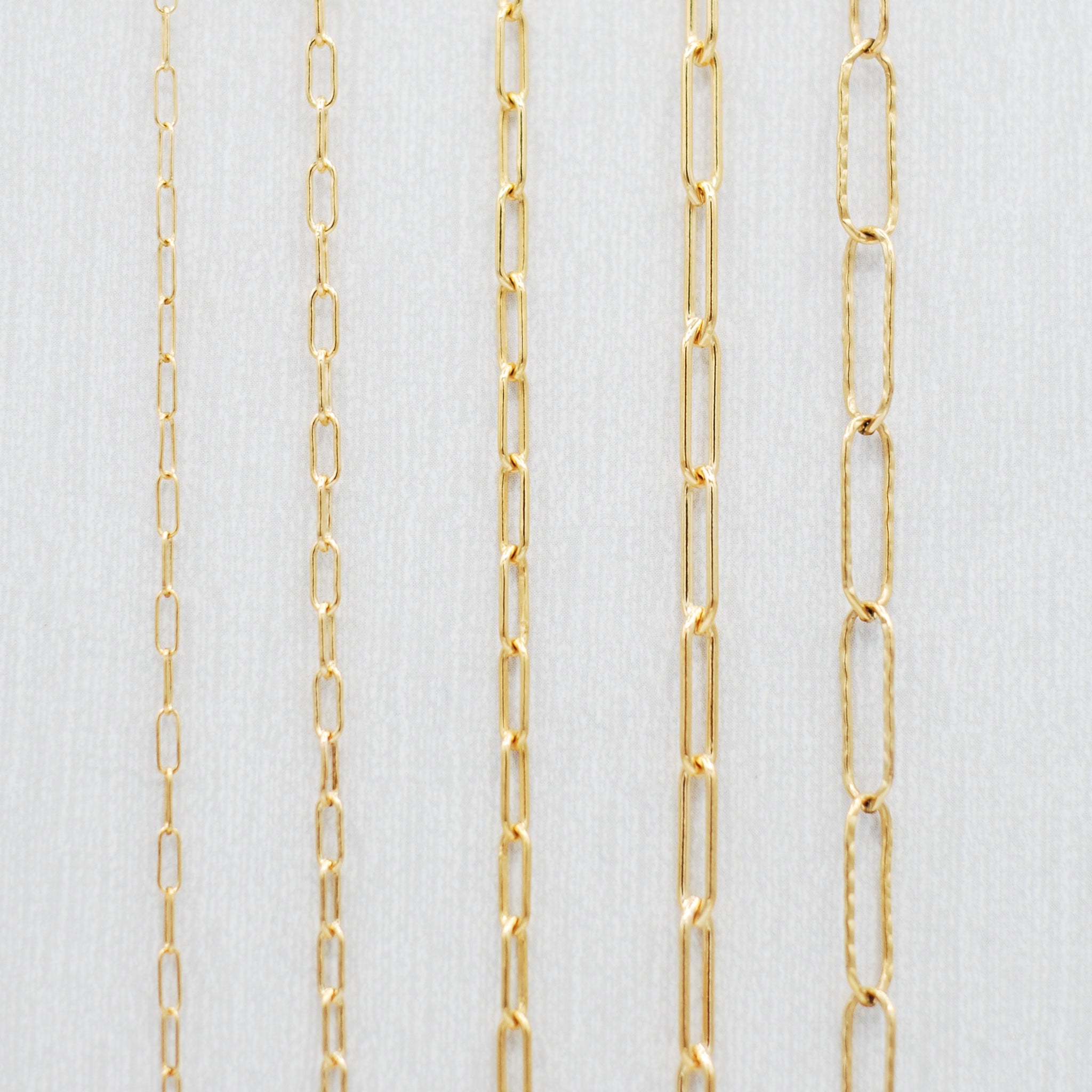 14k Gold Filled Small Paper Clip Layering Chain - Jewel Ya