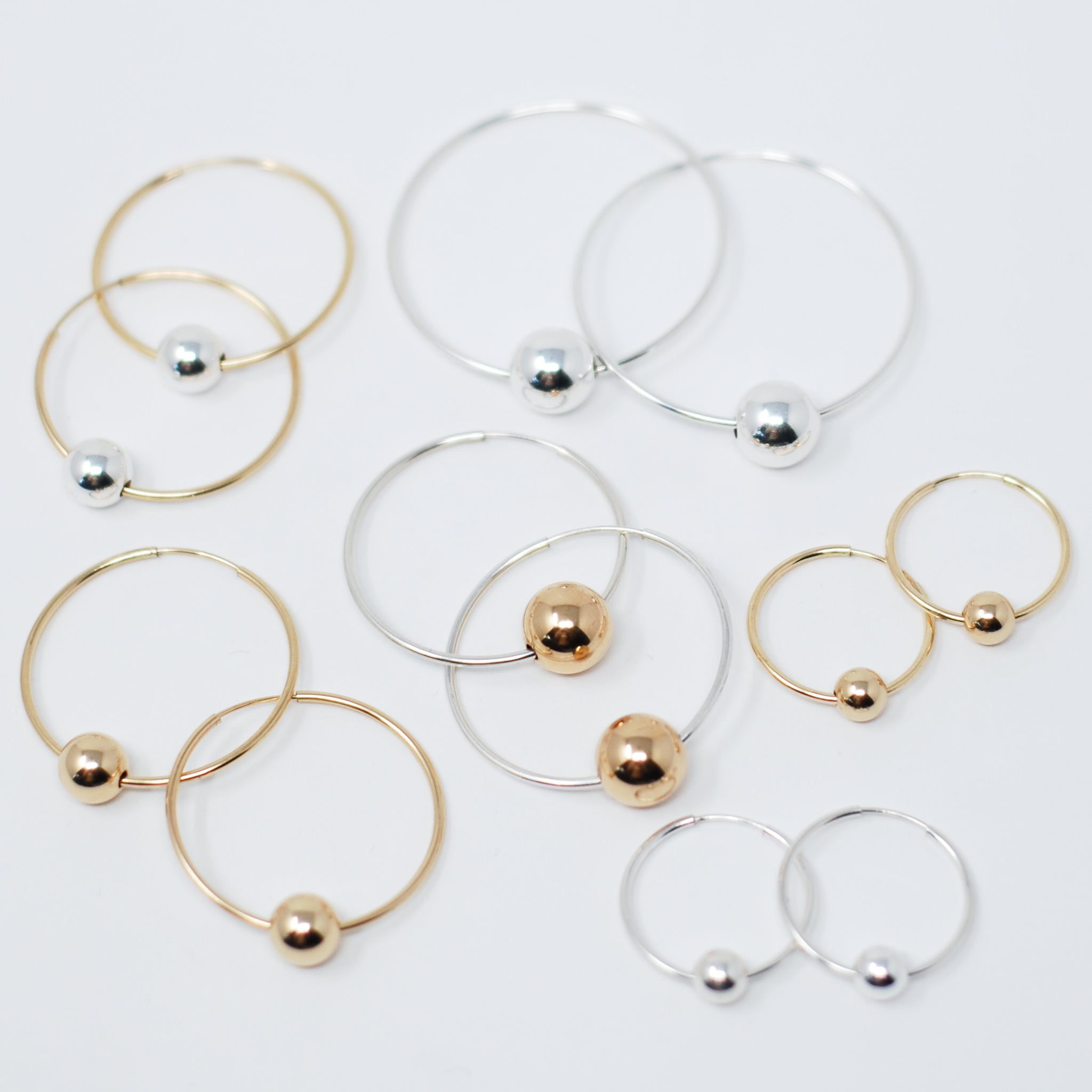 Hoops & Sterling Silver Ball Drops