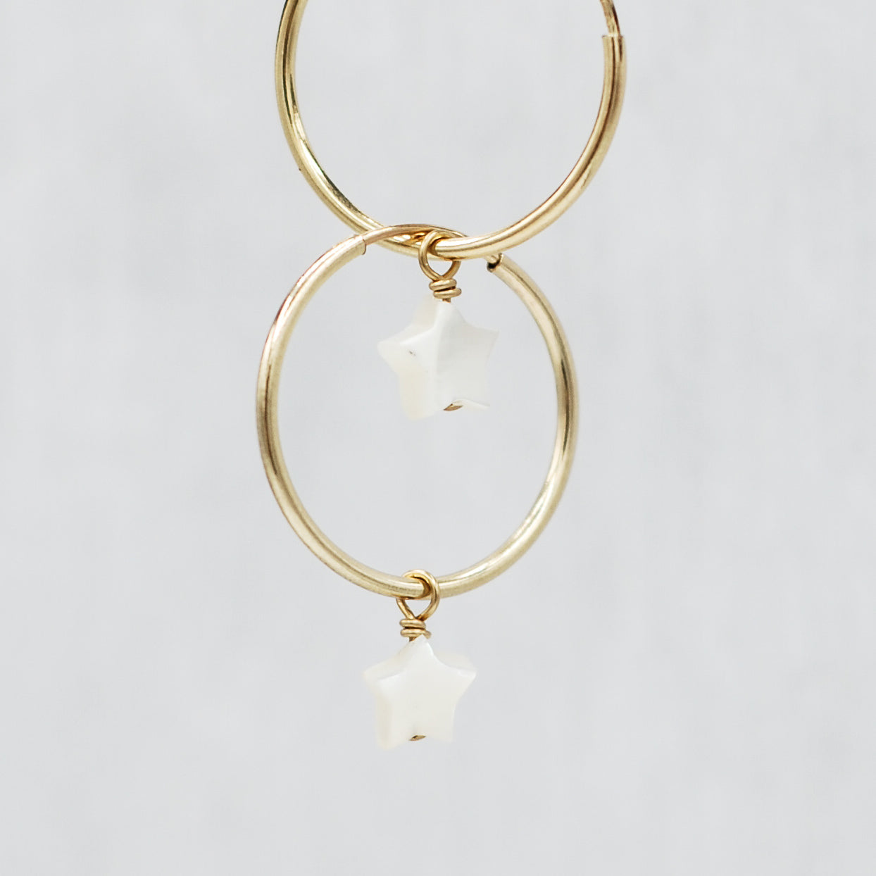 Hoops & Mother of Pearl Star Drops - Jewel Ya