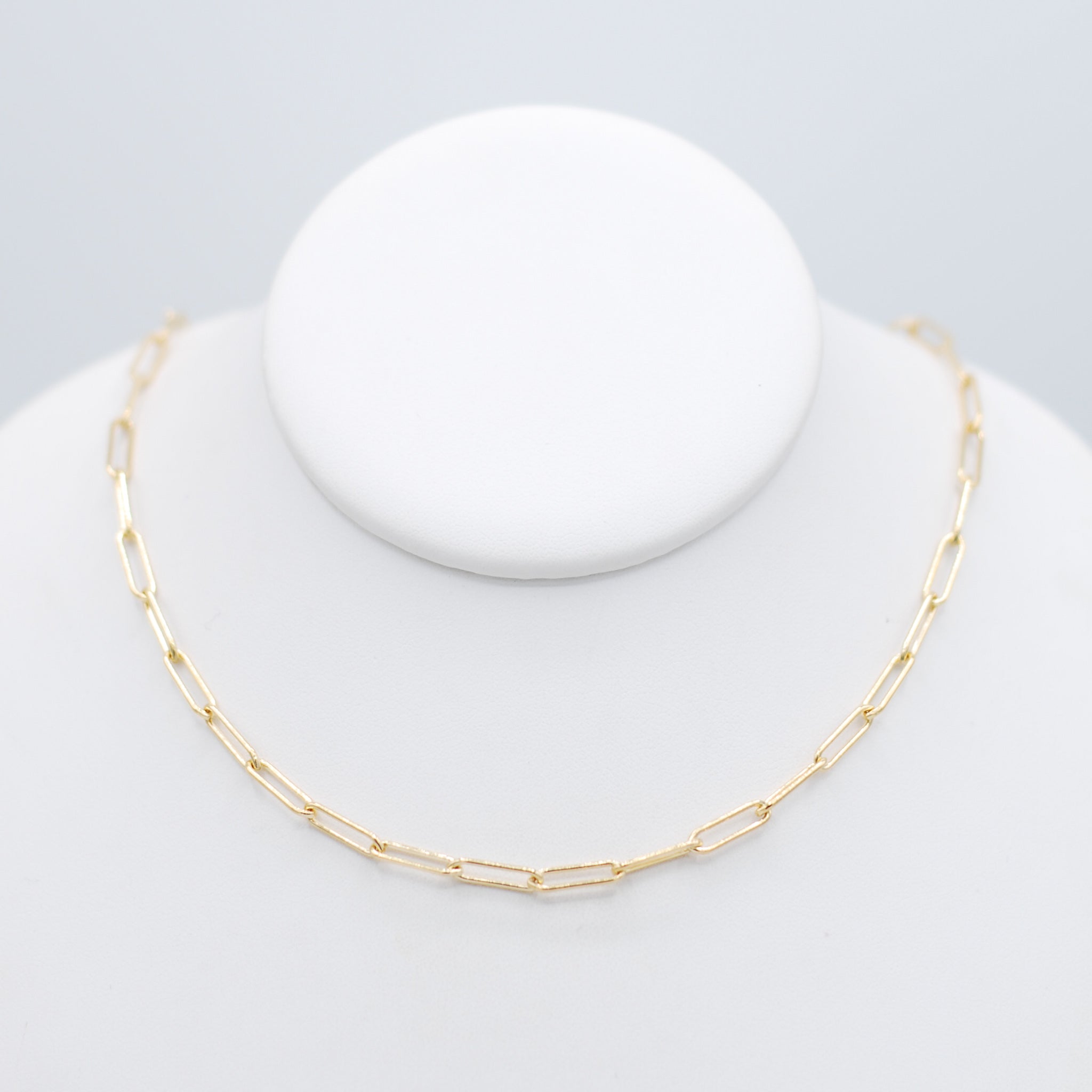 14k Gold Filled Large Paper Clip Layering Chain - Jewel Ya