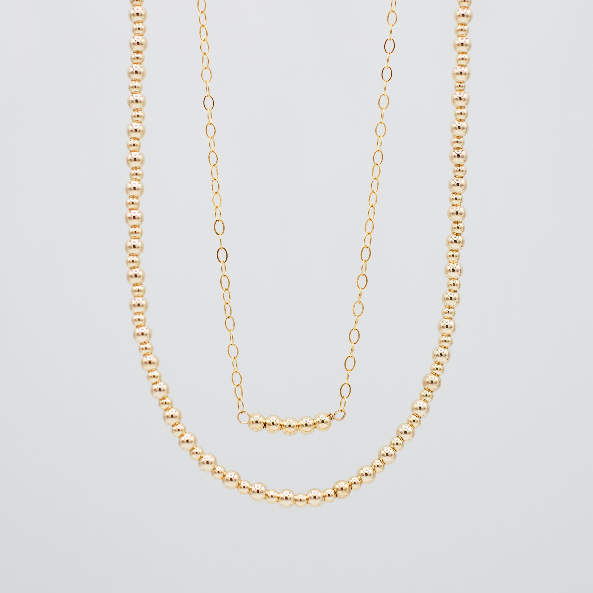 14k Gold Filled Bead Necklace