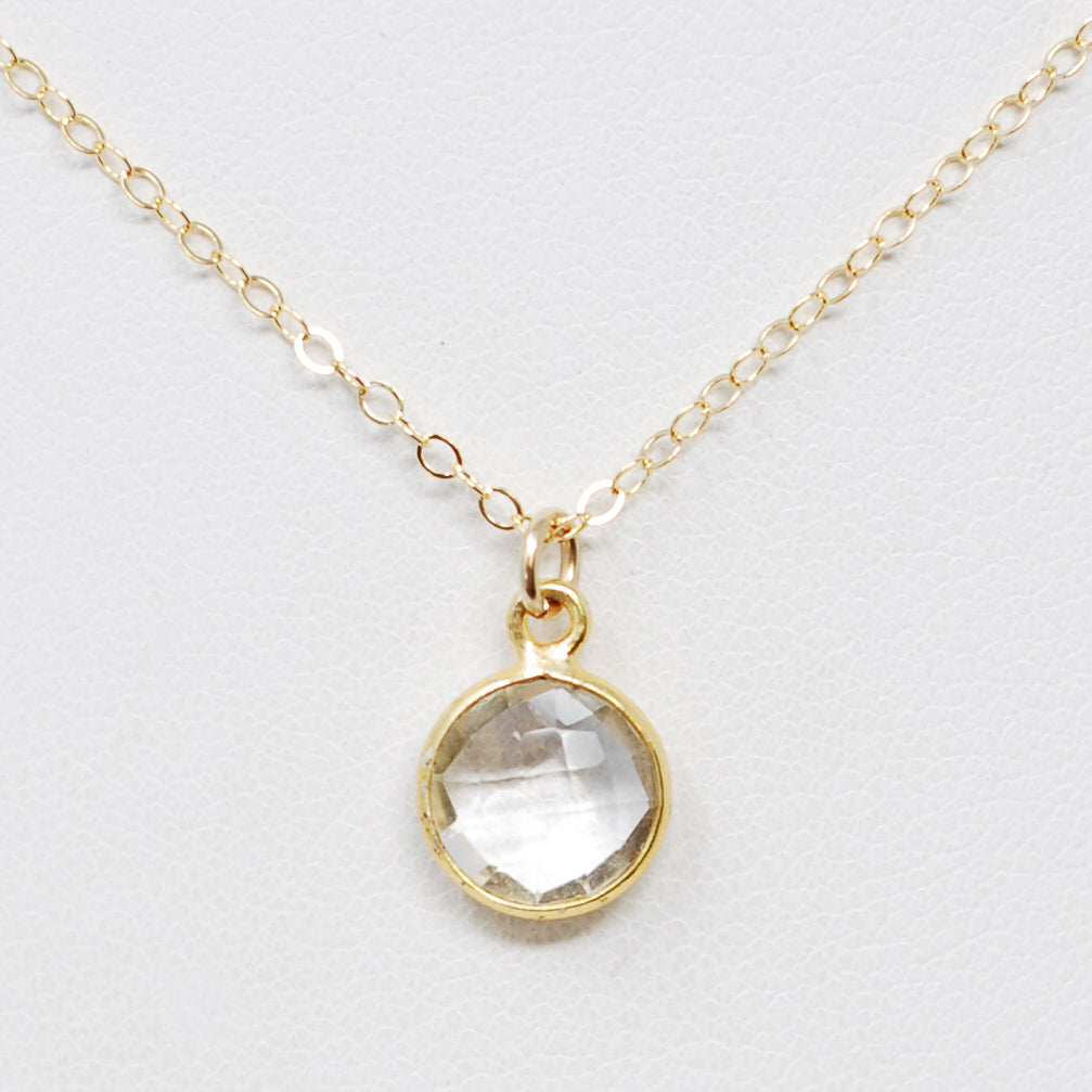 Crystal Quartz & Goldfill Necklace - Jewel Ya