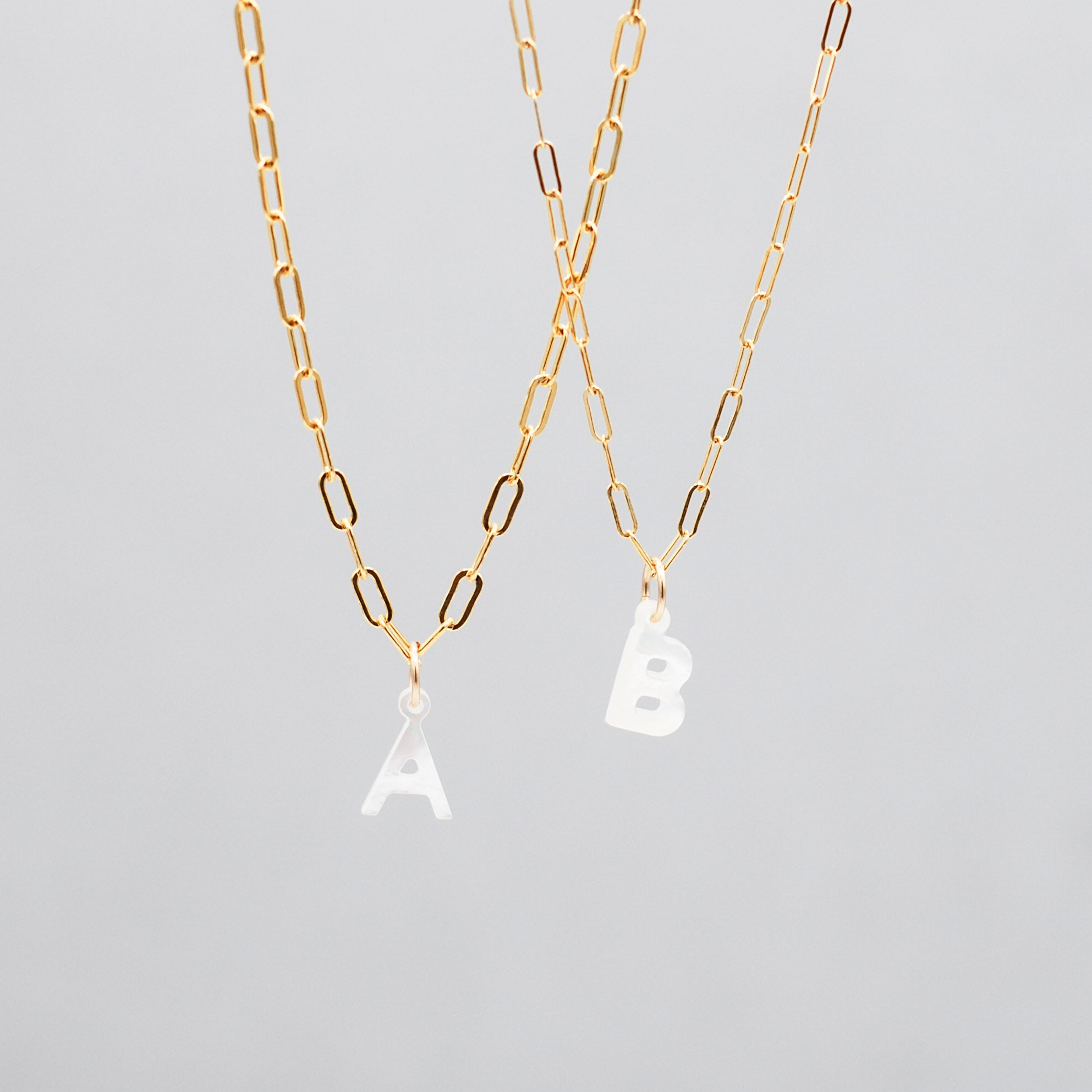 14k Gold Filled Initial Charm Necklace