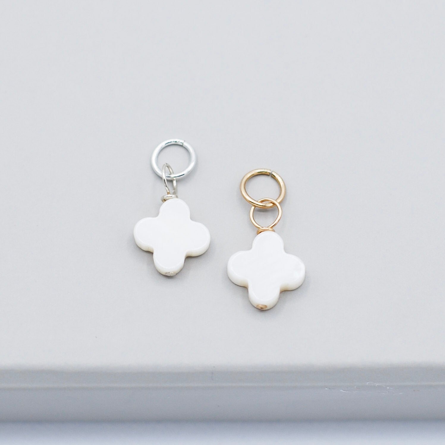 Mother of Pearl Clover Charm