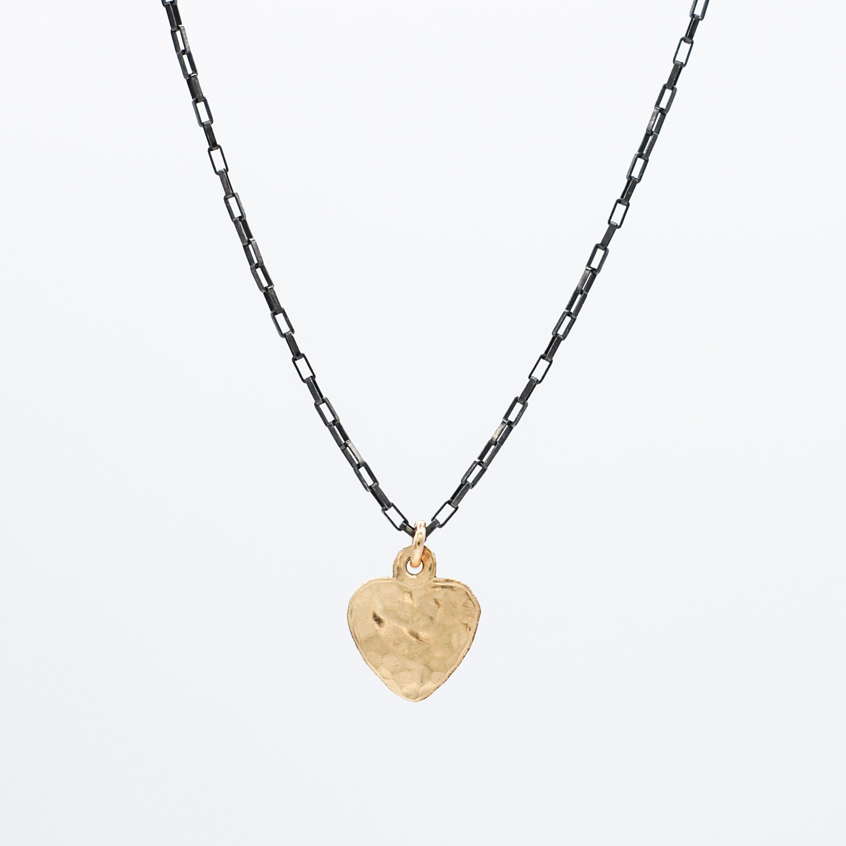 14k Gold Filled Heart Necklace & Earring Set