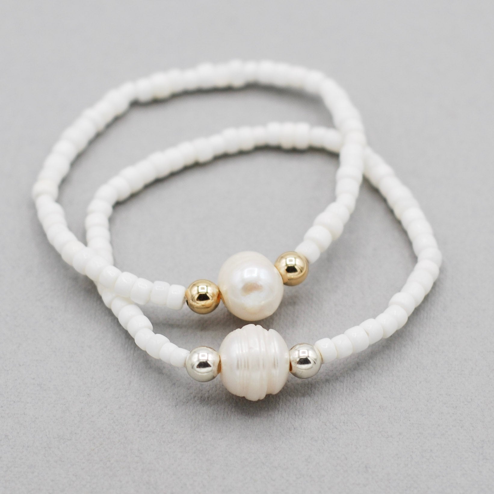 White Shell & Freshwater Pearl Bracelet - Jewel Ya