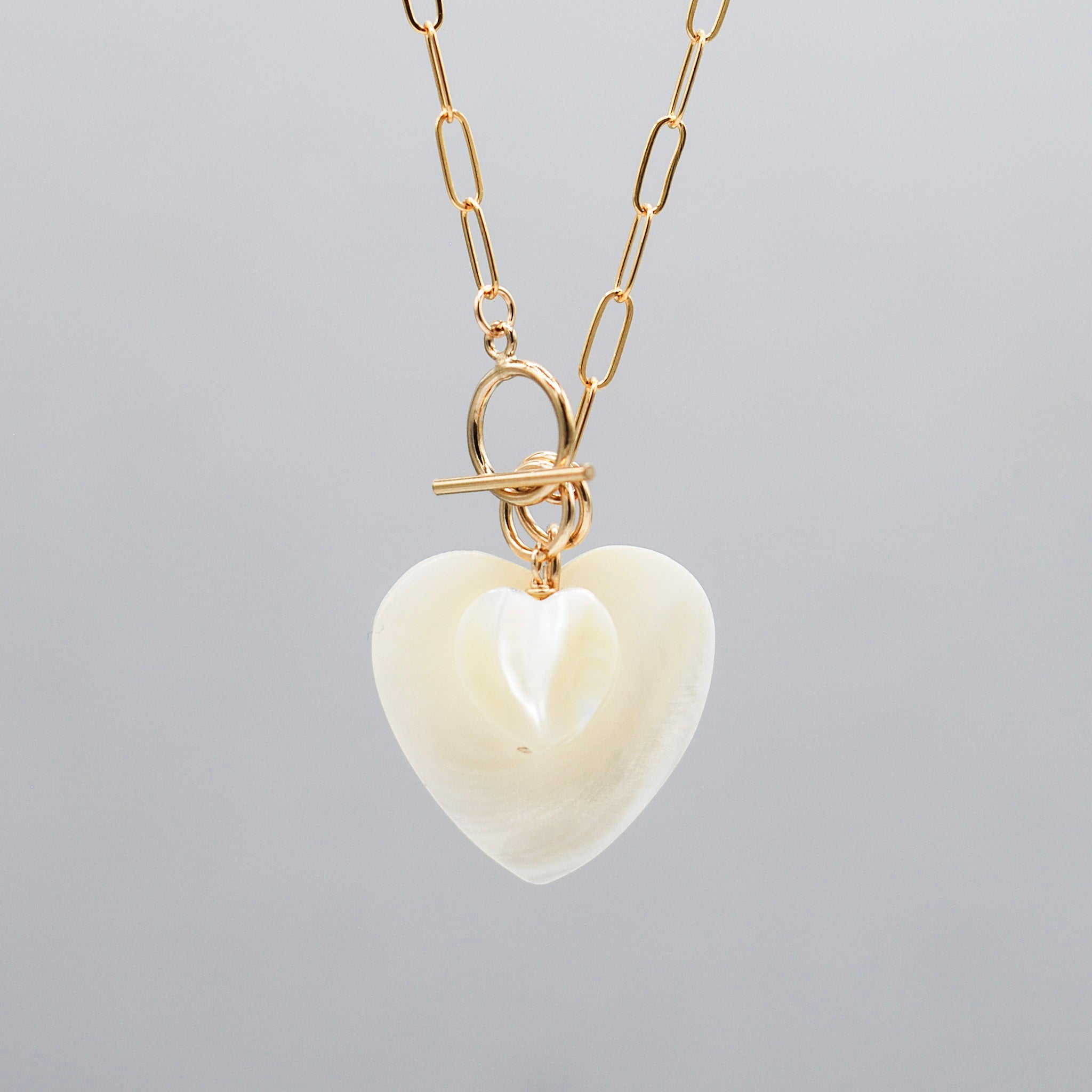 Mother of Pearl Heart Charm