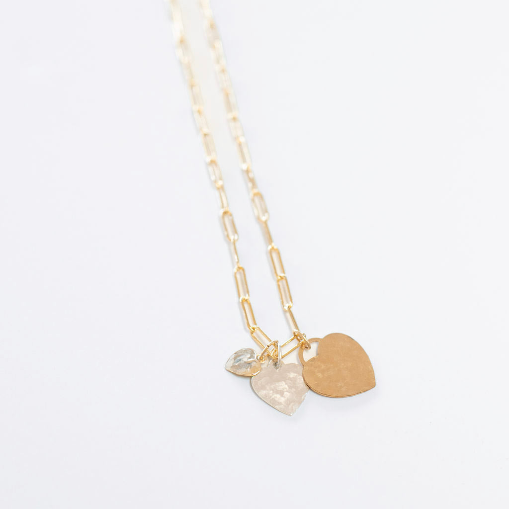 14k Gold Filled or Sterling Silver Heart Charm