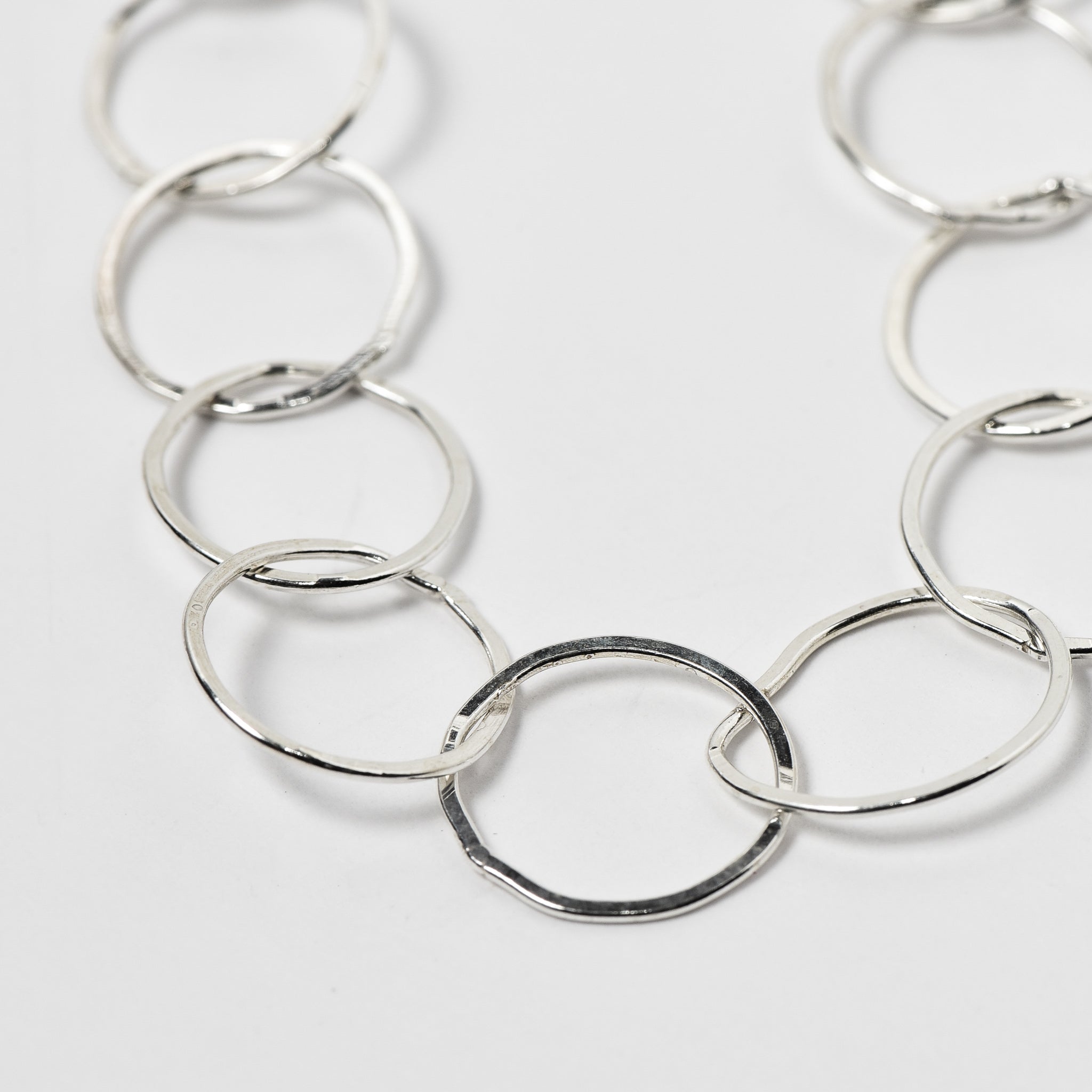 Sterling Silver 10mm Circle Long Layering Chain - Jewel Ya