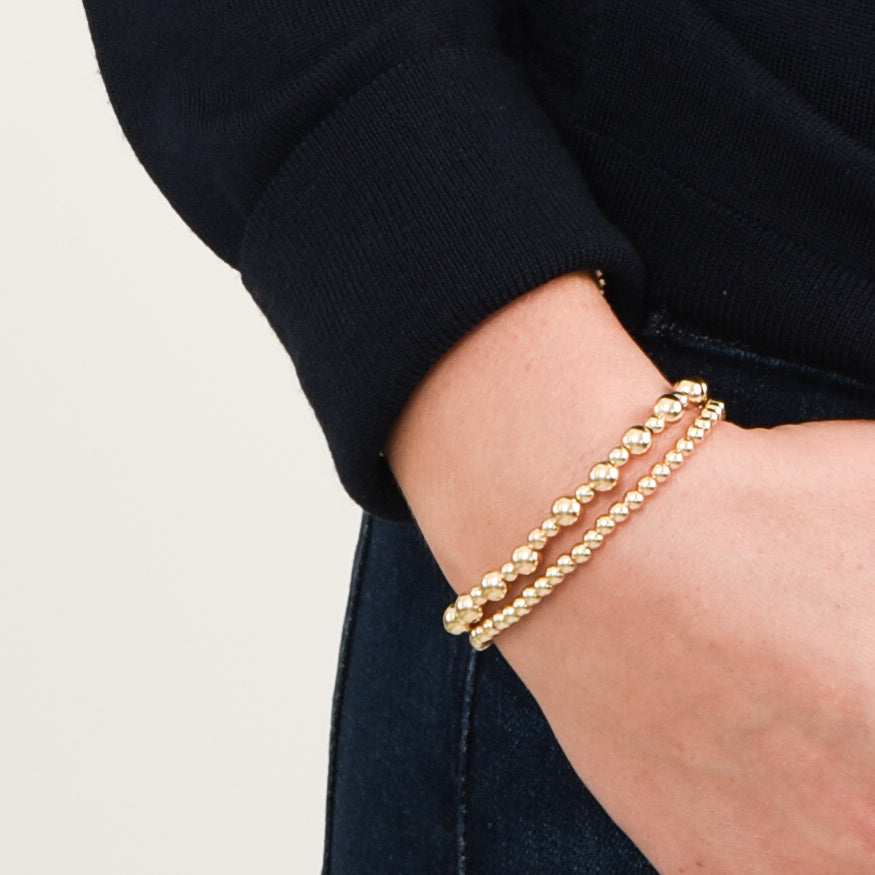 6mm Diamond Beads Bracelet in Yellow Gold kaufen