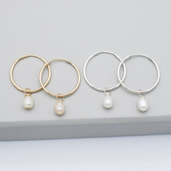 Buying Pearl Bar Arc Earrings Pearl Earrings Pearl Hoop June Birthstone